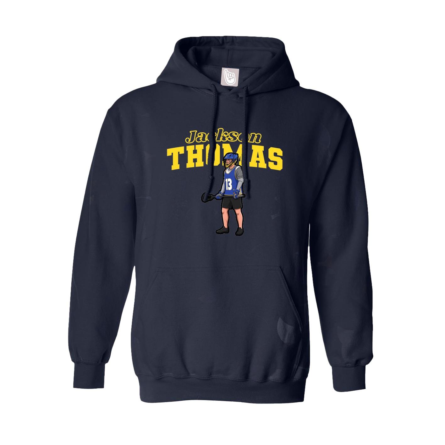 Youth Hoodie — Name Arch in Navy
