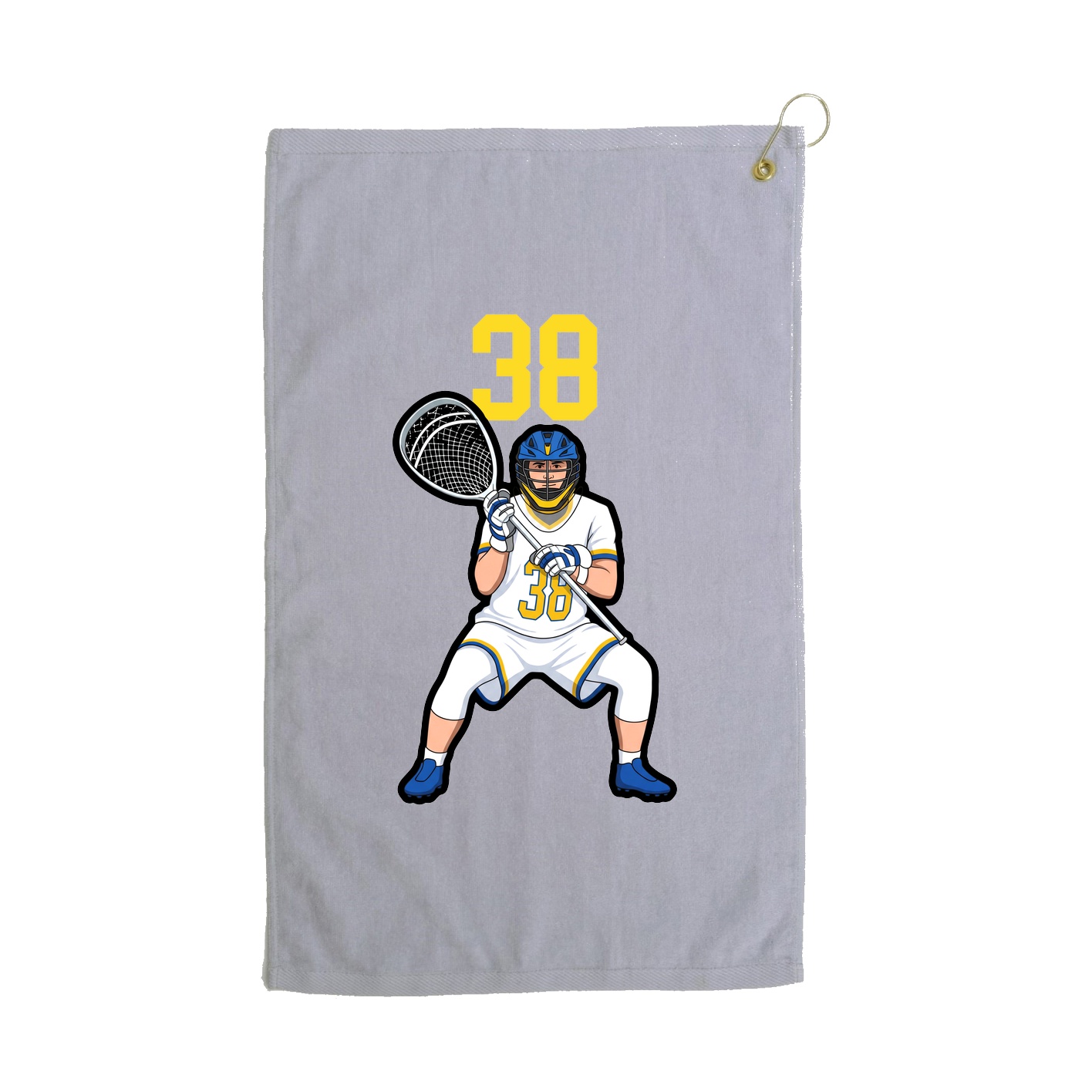 Golf Towel — Number Top in Grey