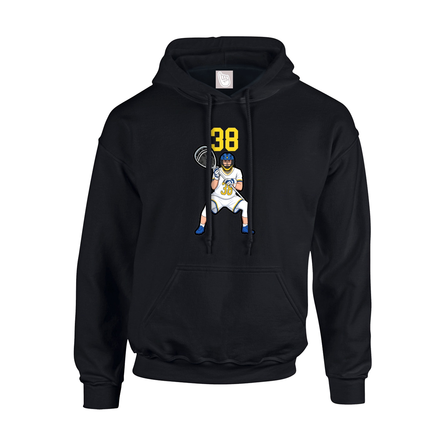 Youth Hoodie — Number Top in Black