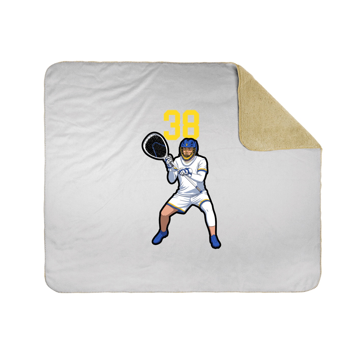 Throw Blanket — Number Top in White