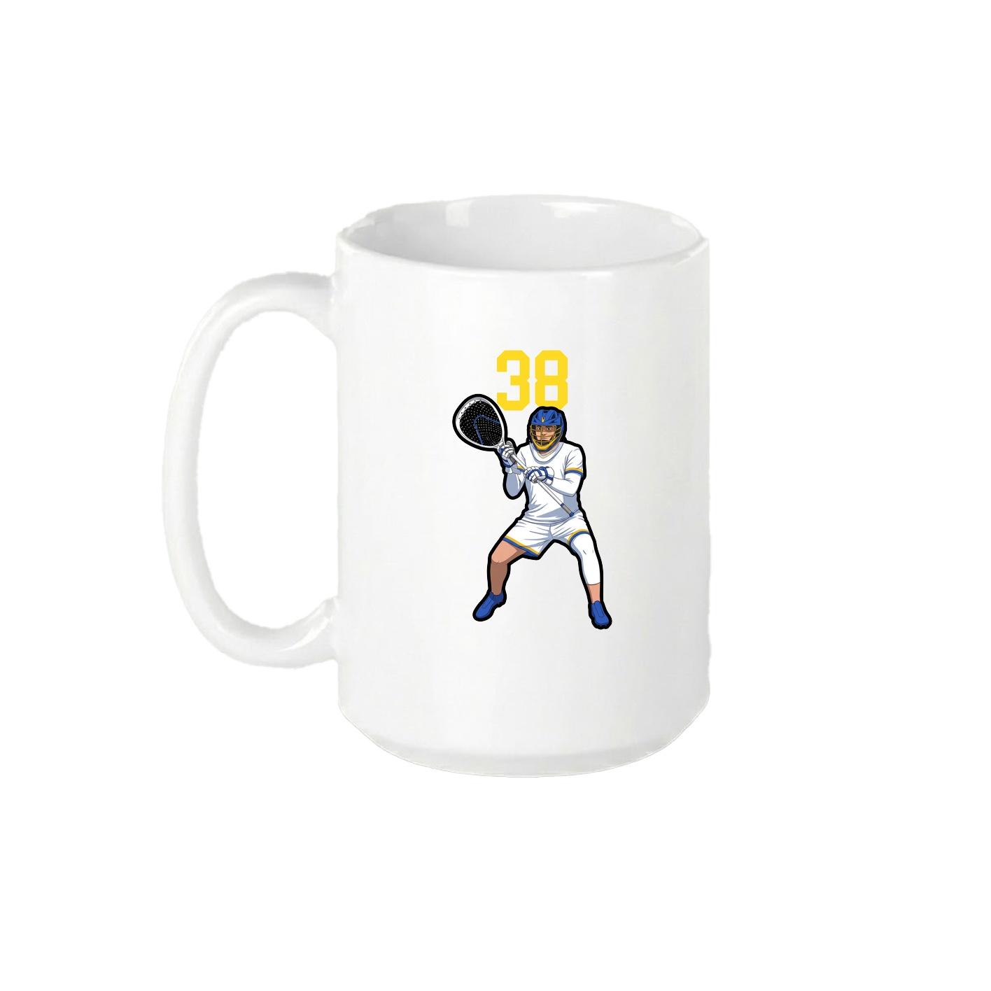 15oz Coffee Mug — Number Top in White