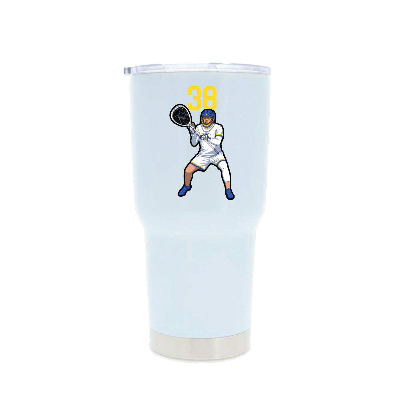 30oz Stainless Steel Tumbler — Number Top in White