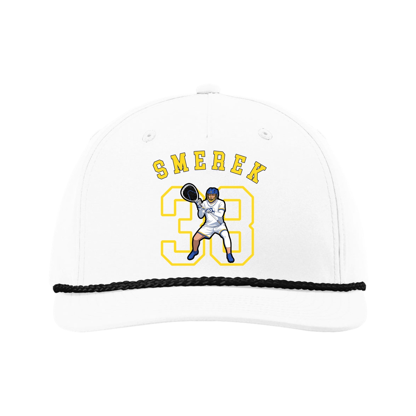 Five-Panel Classic Rope Cap — Shirsey Arch in White