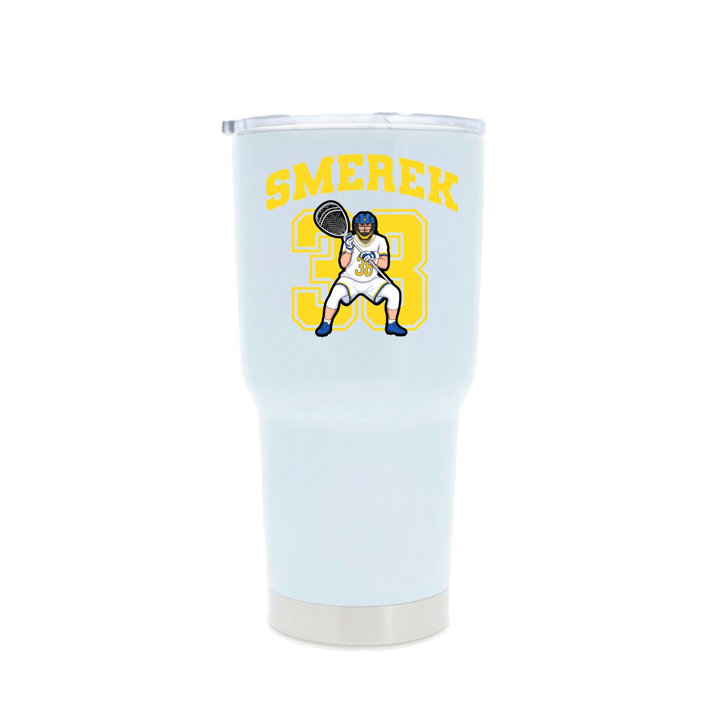 30oz Stainless Steel Tumbler — Number in White