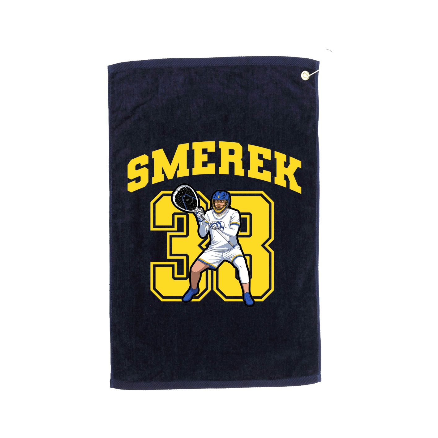 Golf Towel — Number in Navy