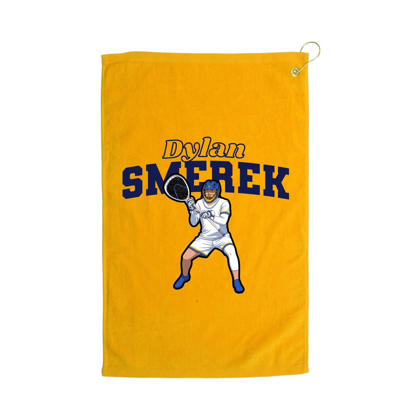 Golf Towel — Name Arch in Gold