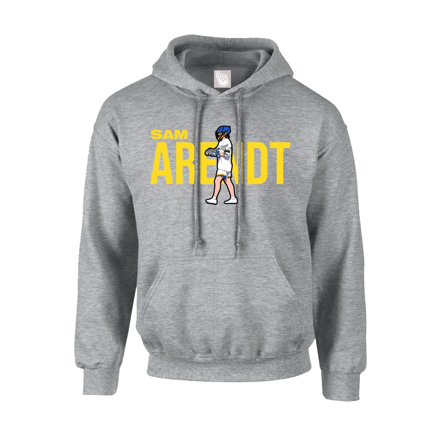 Hoodie — Player Name in Grey