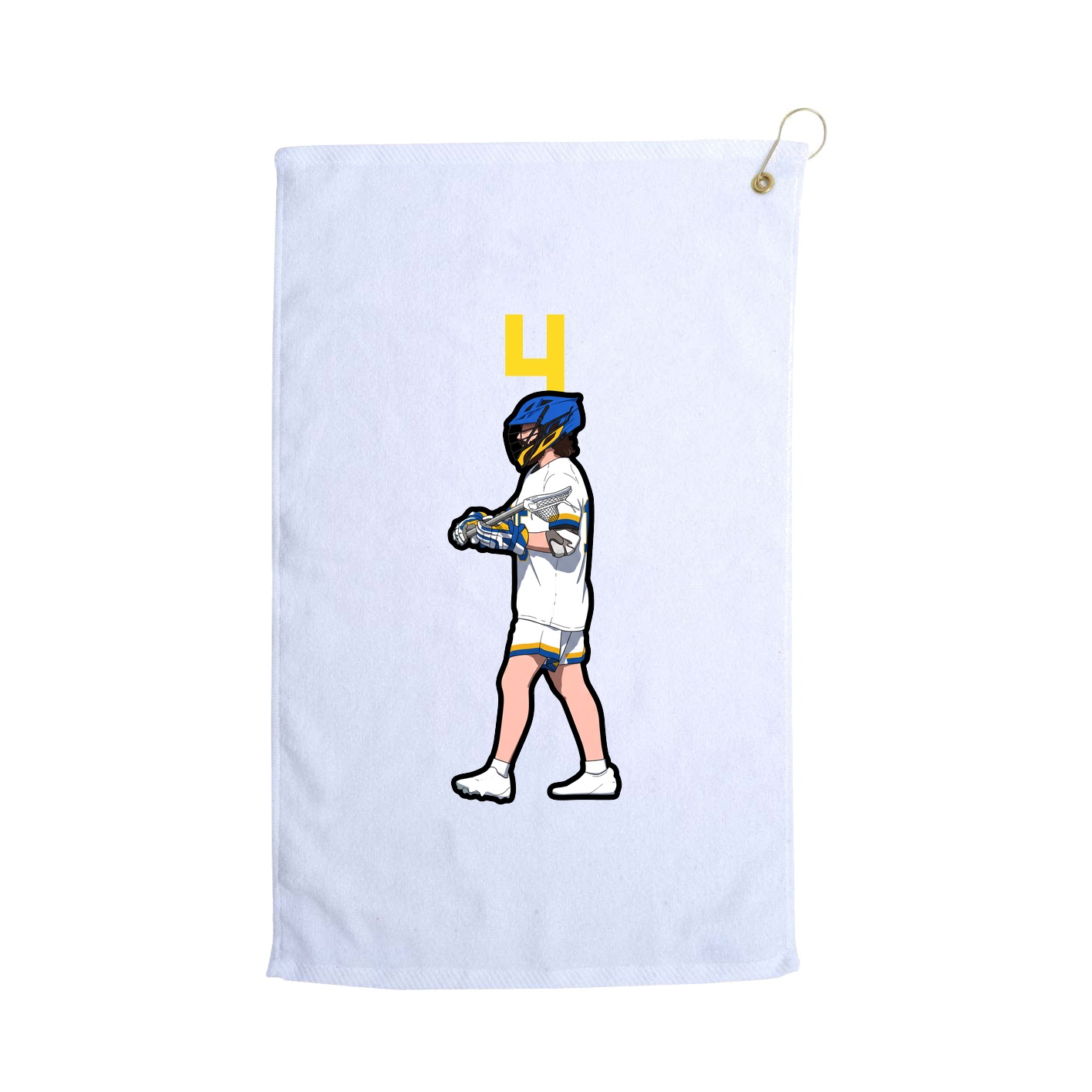 Golf Towel — Number Top in White