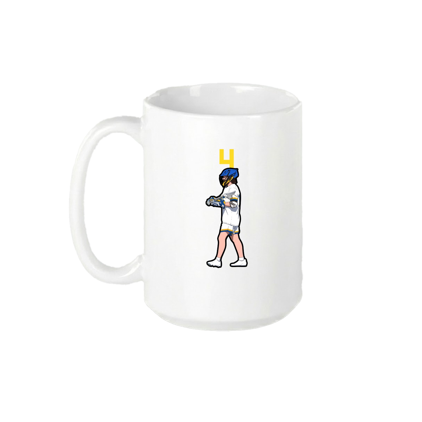 15oz Coffee Mug — Number Top in White