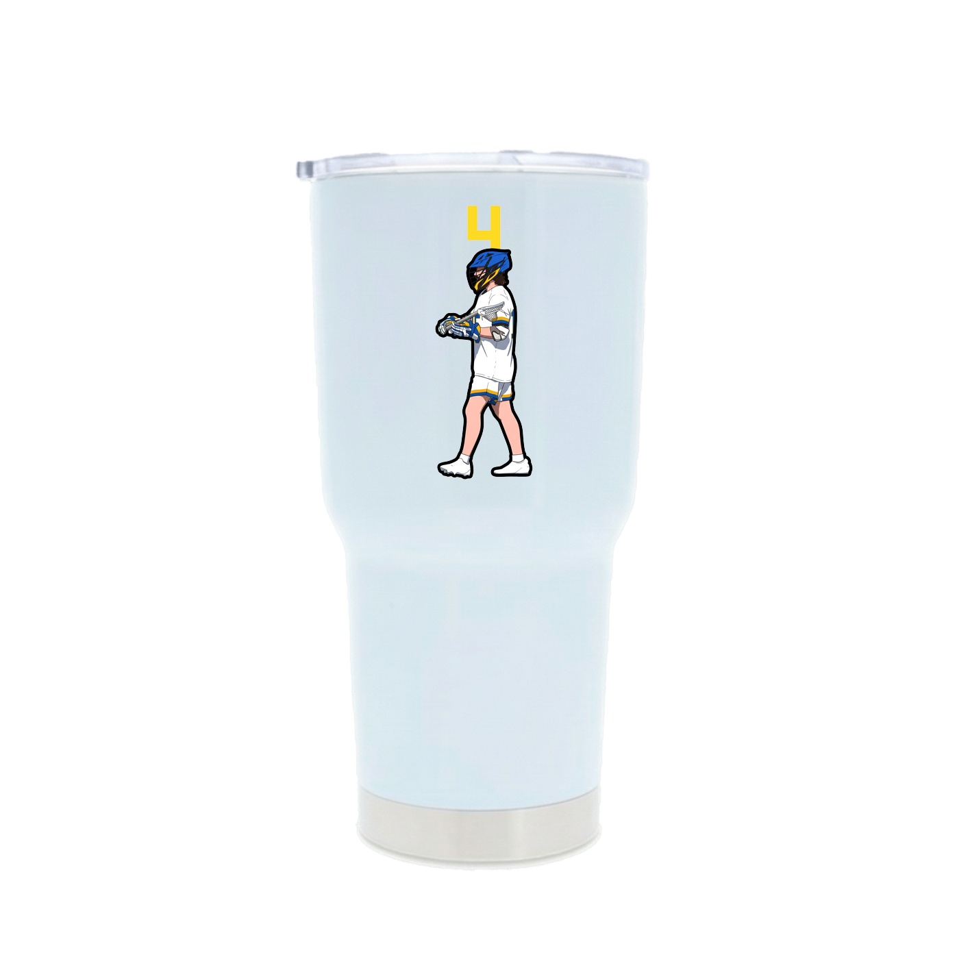 30oz Stainless Steel Tumbler — Number Top in White