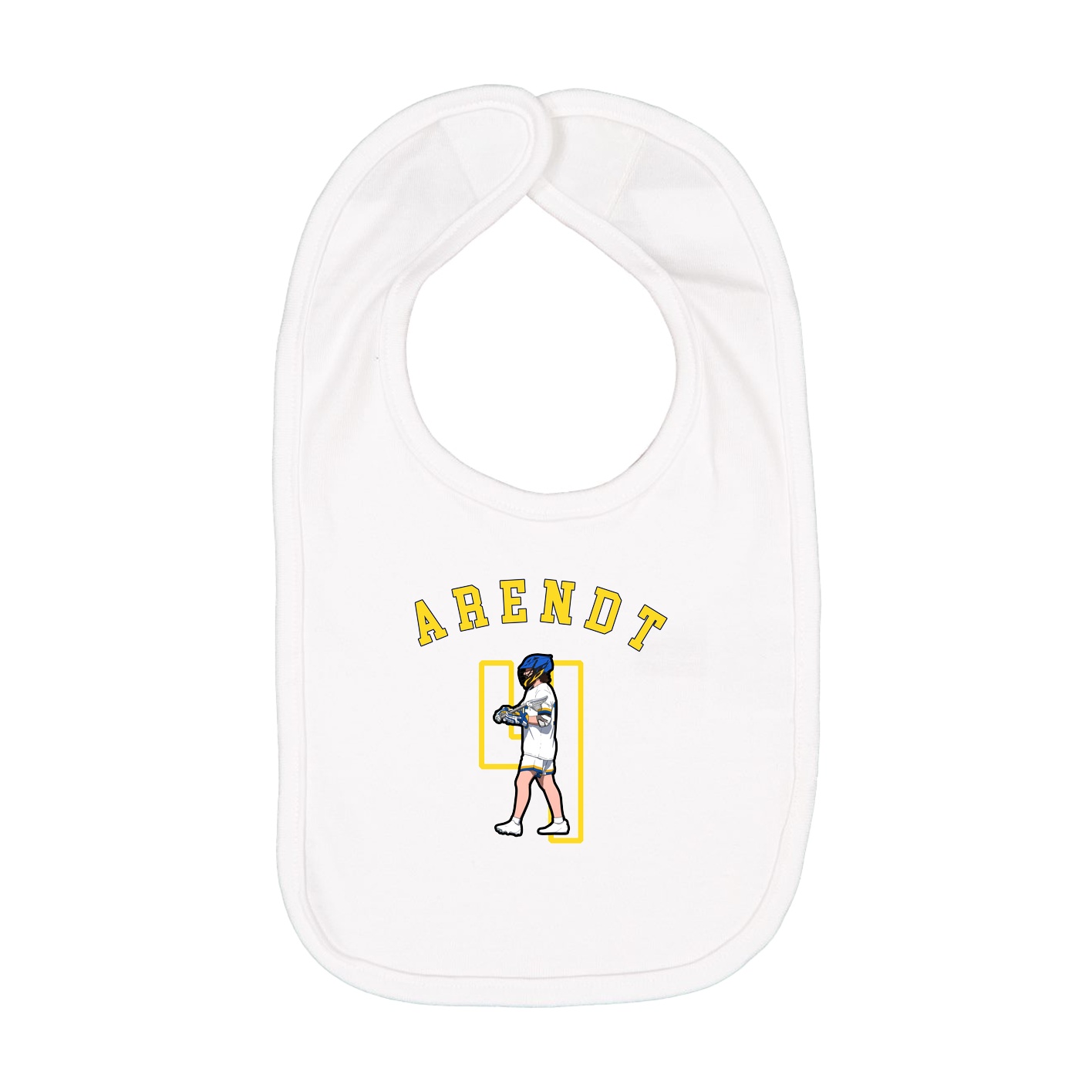 Infant Bib — Shirsey Arch in White
