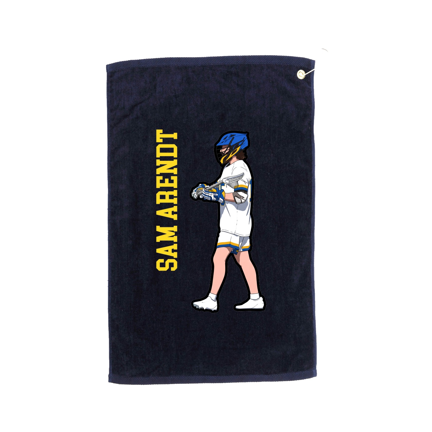 Golf Towel — Name Vertical in Navy