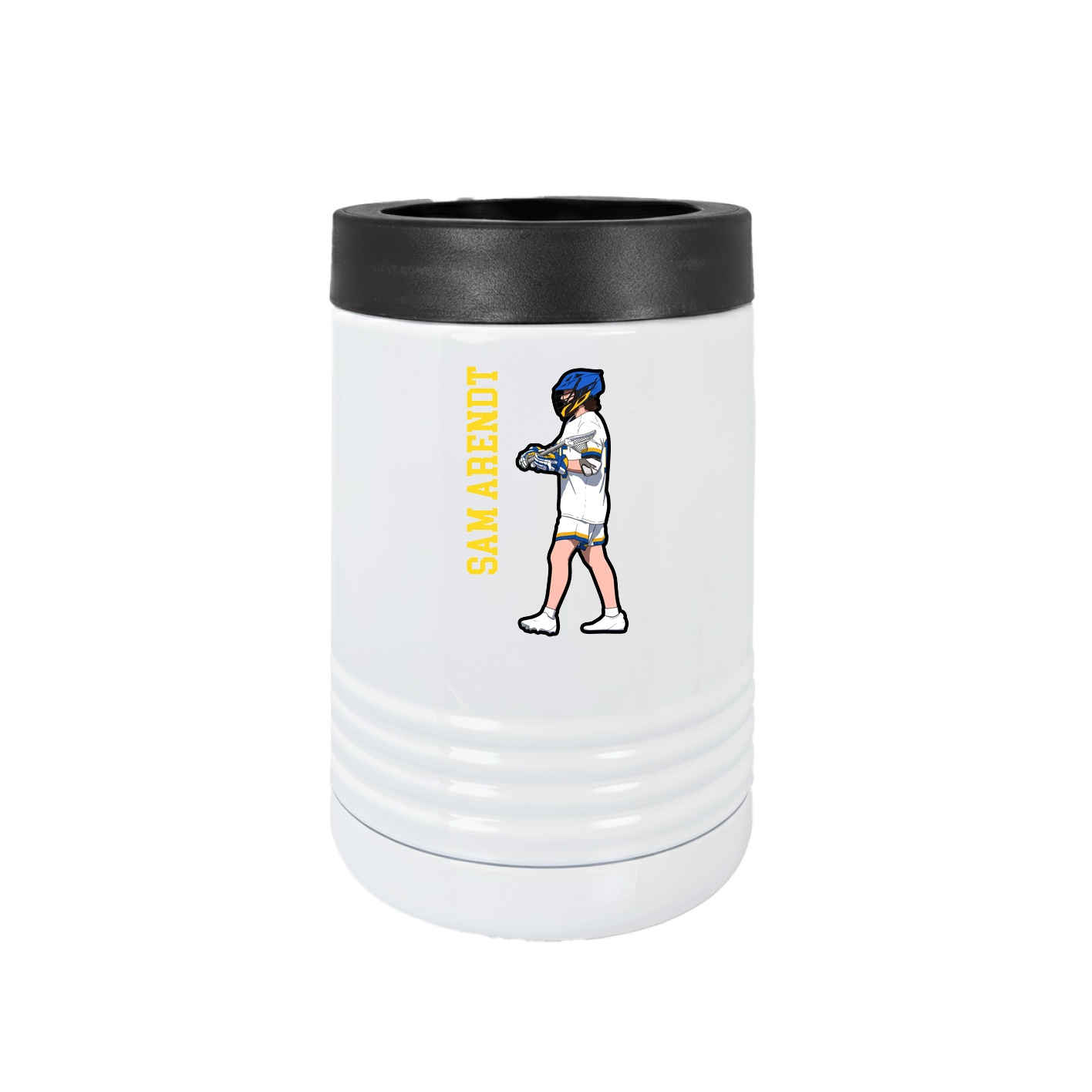 Beverage Holder — Name Vertical in White