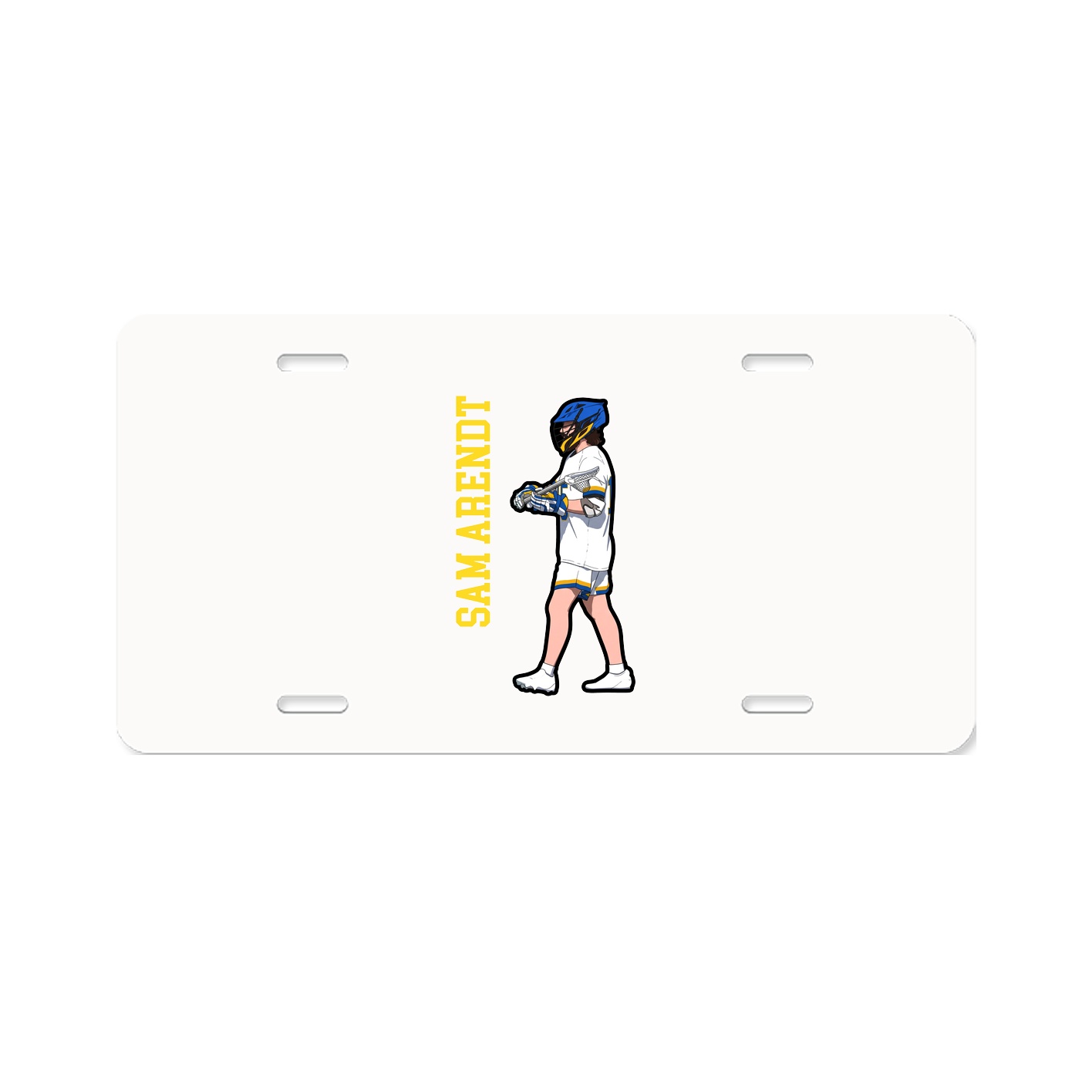 License Plate — Name Vertical in Classic