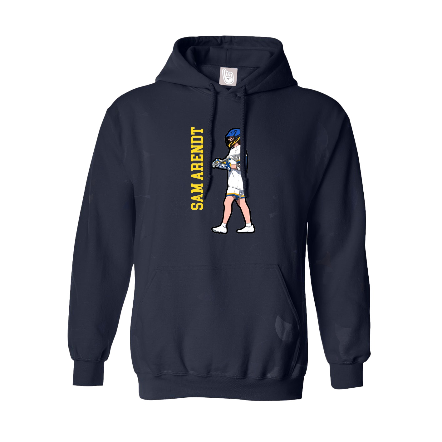 Youth Hoodie — Name Vertical in Navy