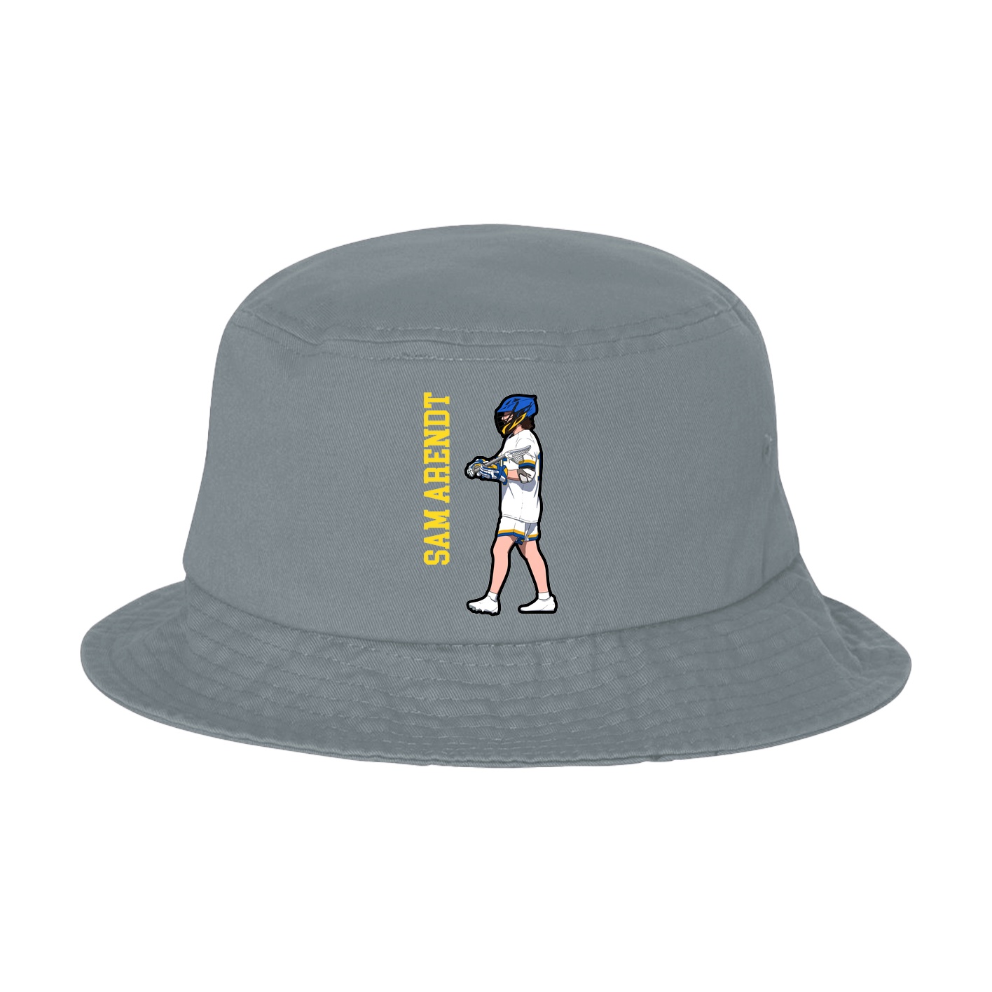 Bucket Cap — Name Vertical in Grey