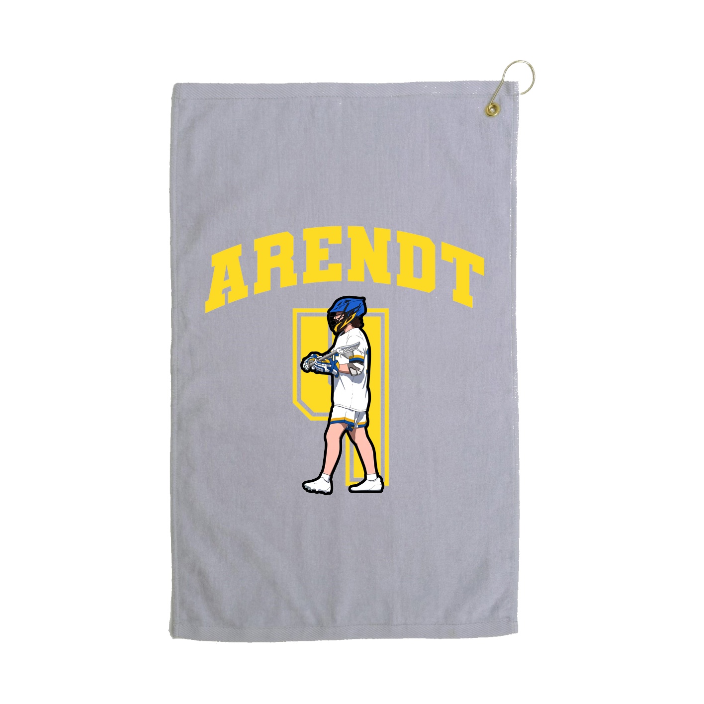 Golf Towel — Number in Grey