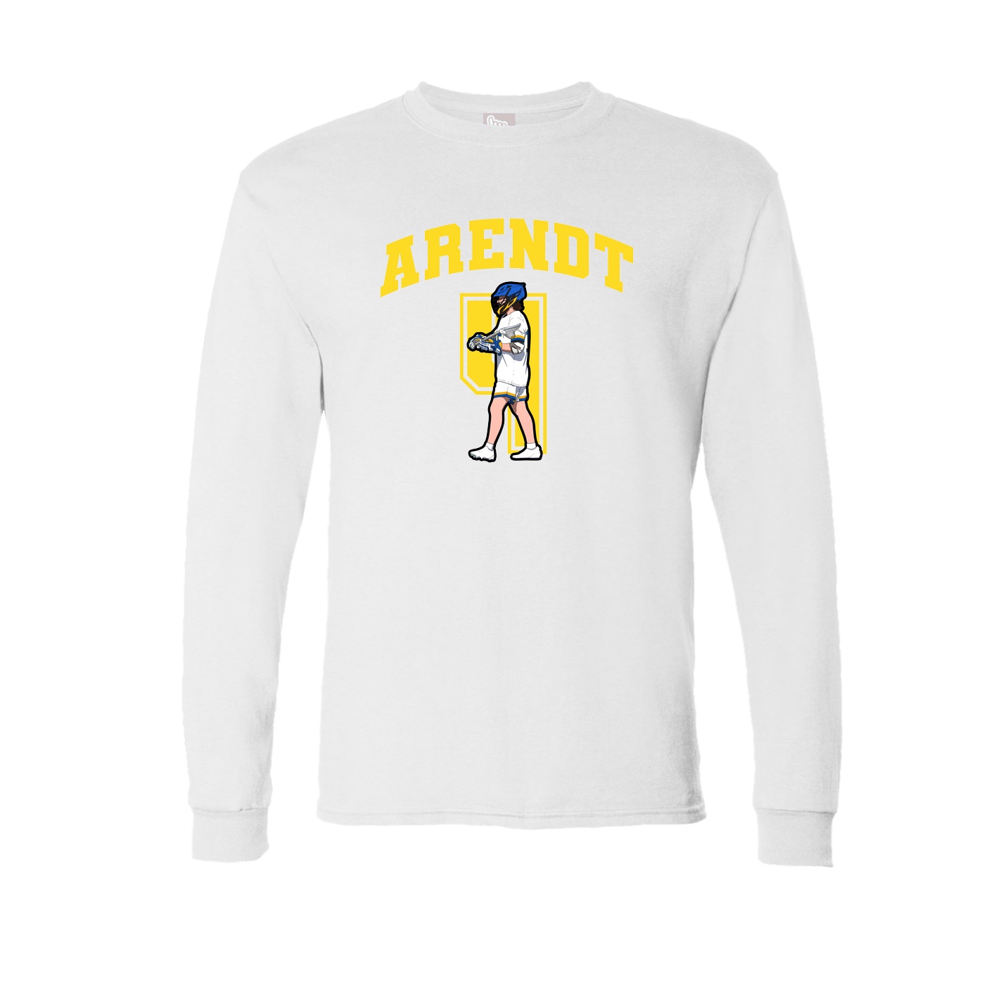 Long Sleeve Tee — Number in White