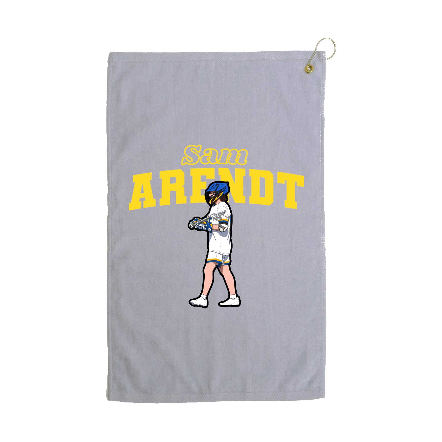 Golf Towel — Name Arch in Grey