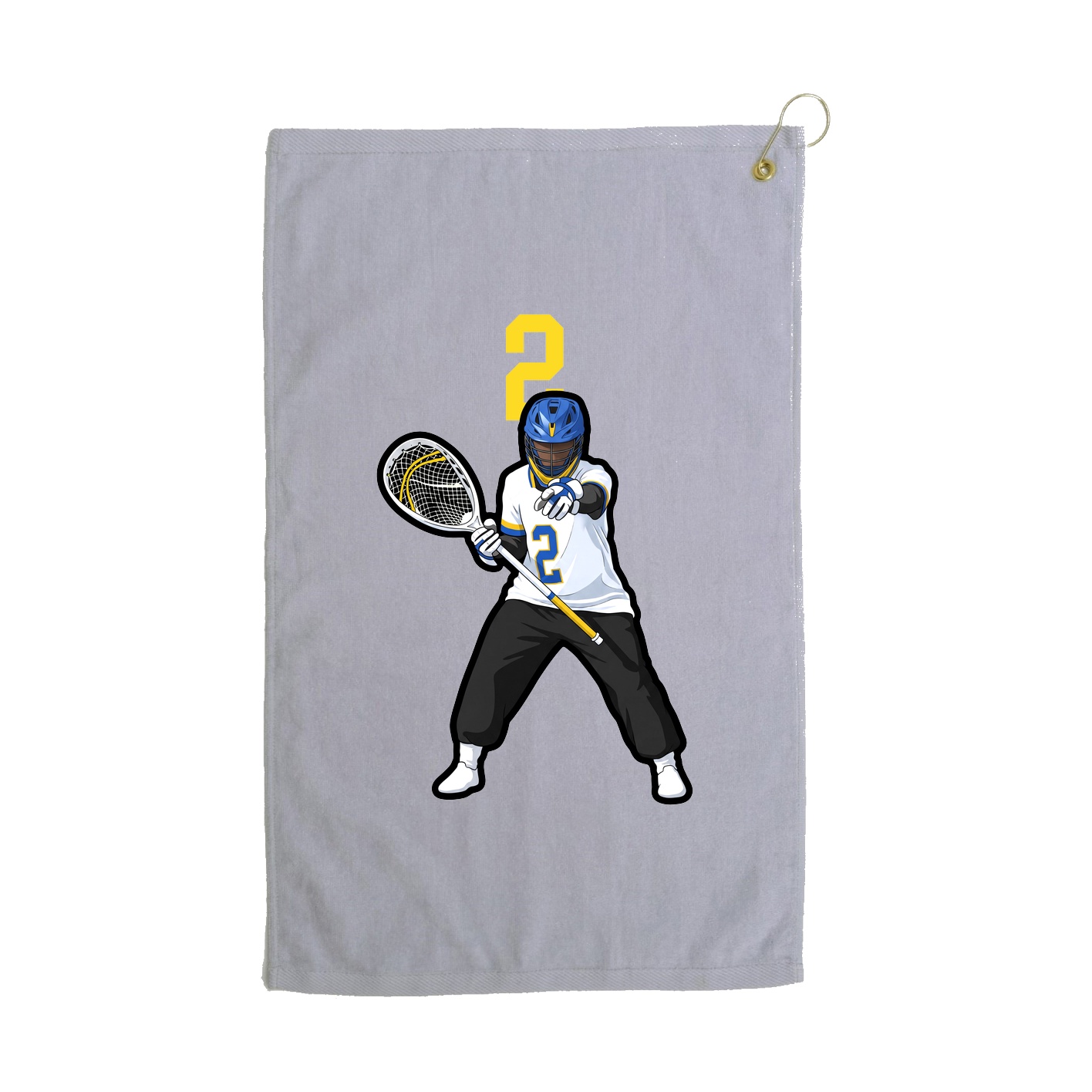 Golf Towel — Number Top in Grey