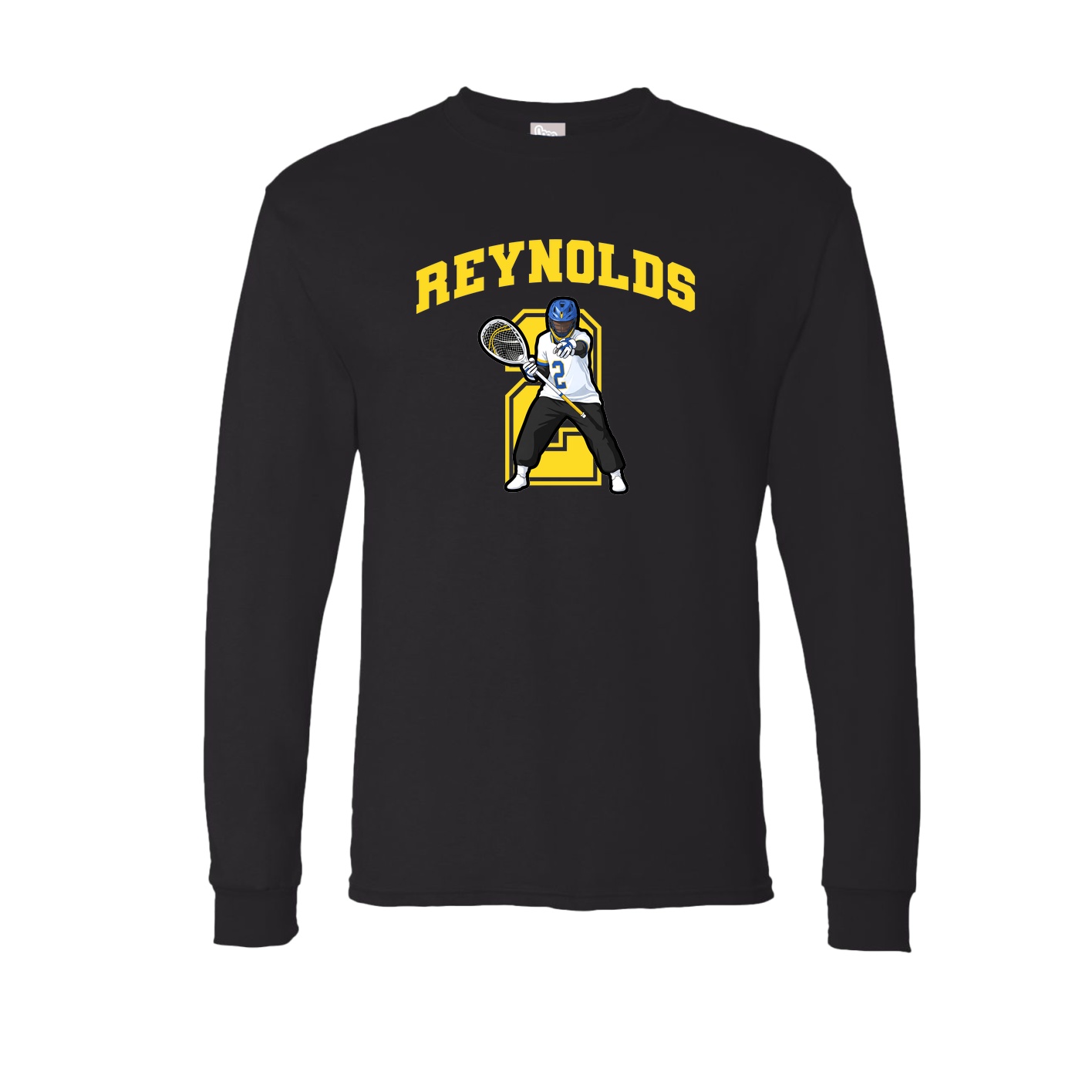 Long Sleeve Tee — Number in Black