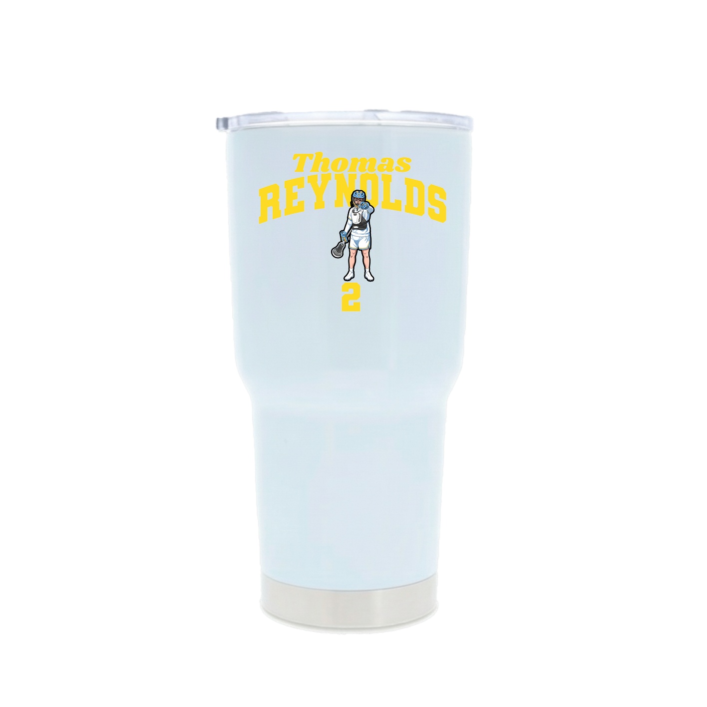 30oz Stainless Steel Tumbler — Signature Arch in White