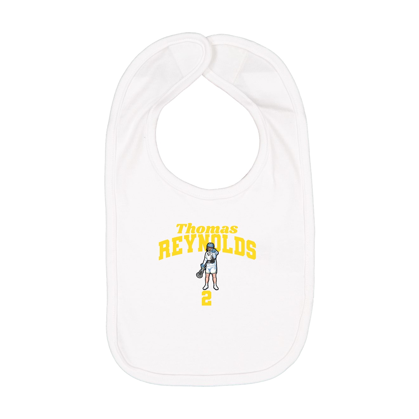 Infant Bib — Signature Arch in White