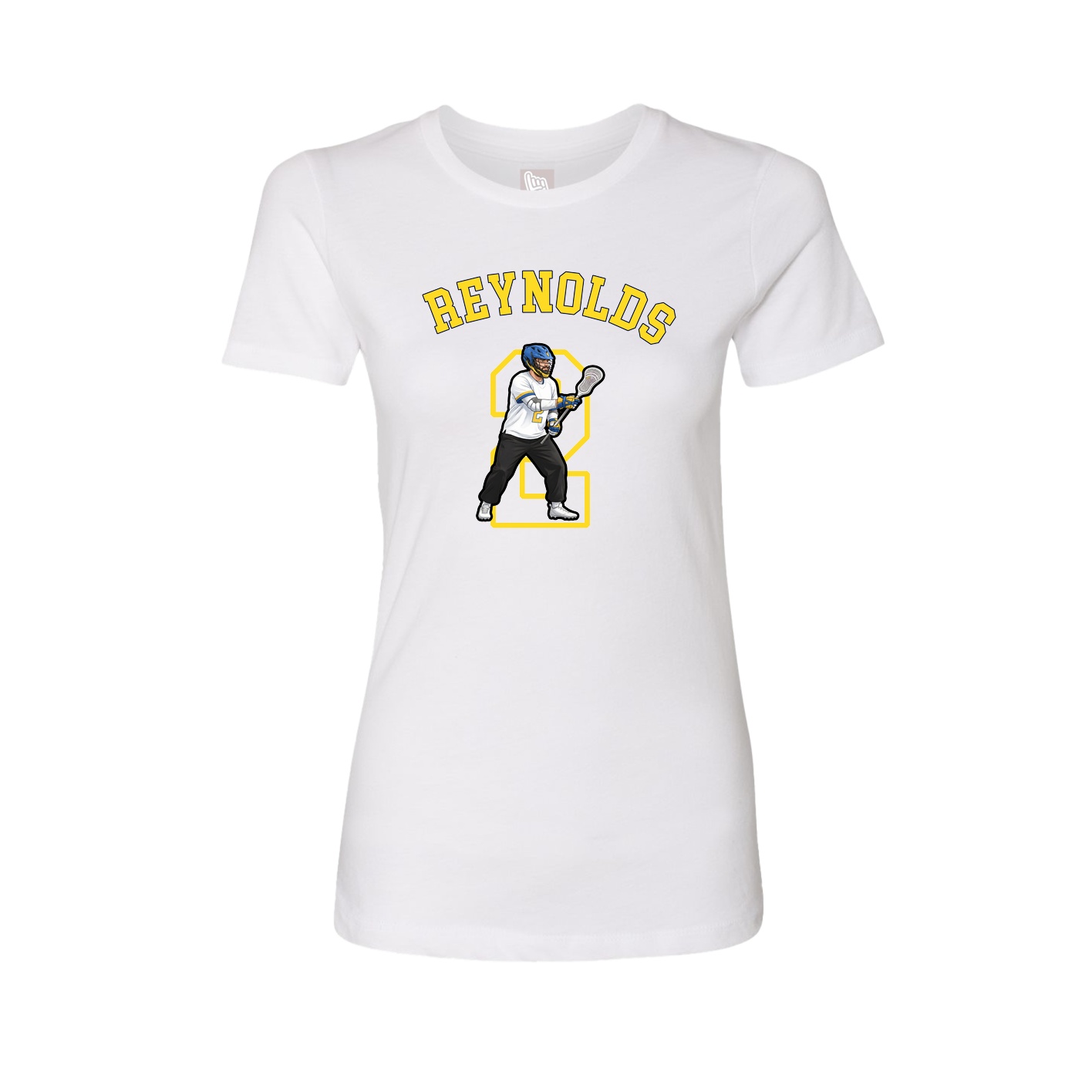 Fitted Women's Tee — Shirsey Arch in White