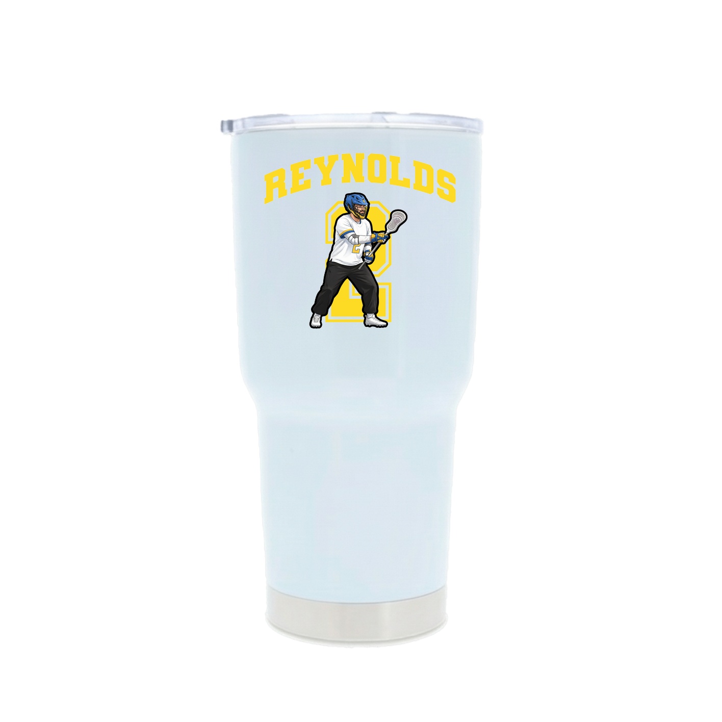 30oz Stainless Steel Tumbler — Number in White