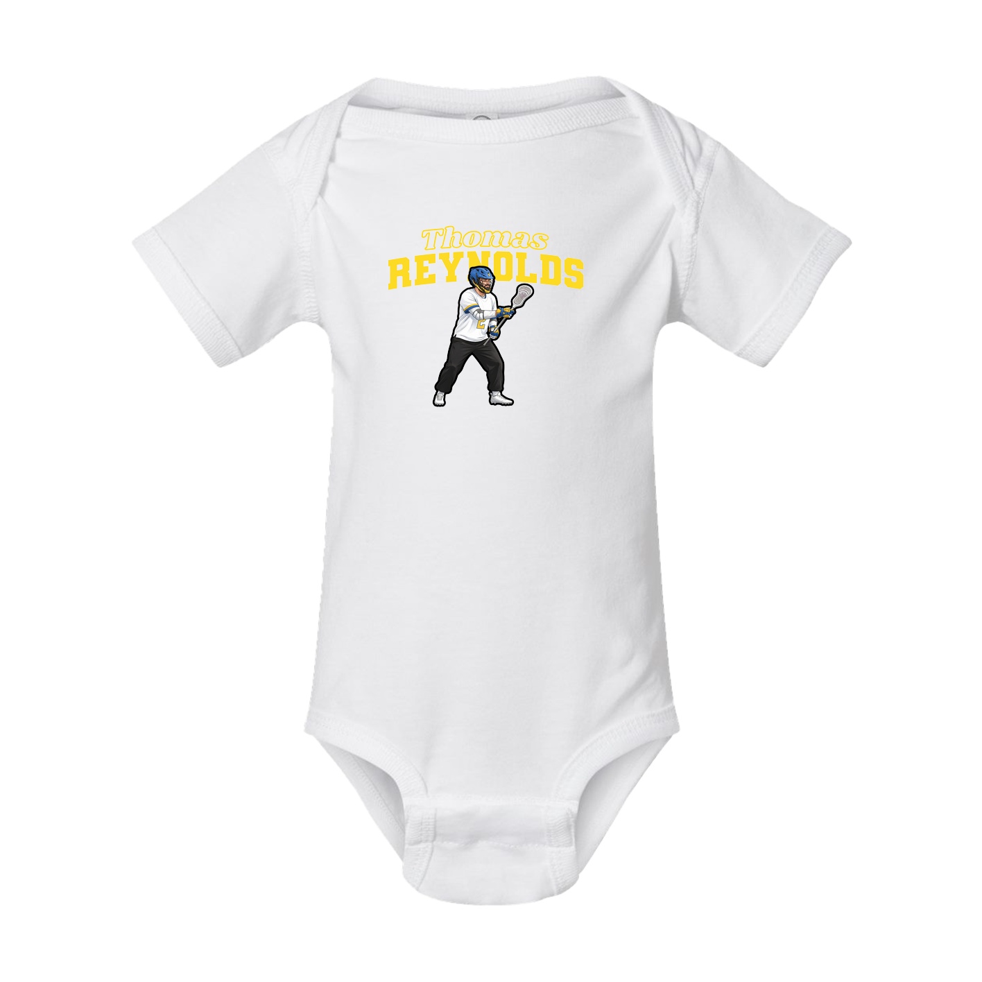 Baby Onesie — Name Arch in White