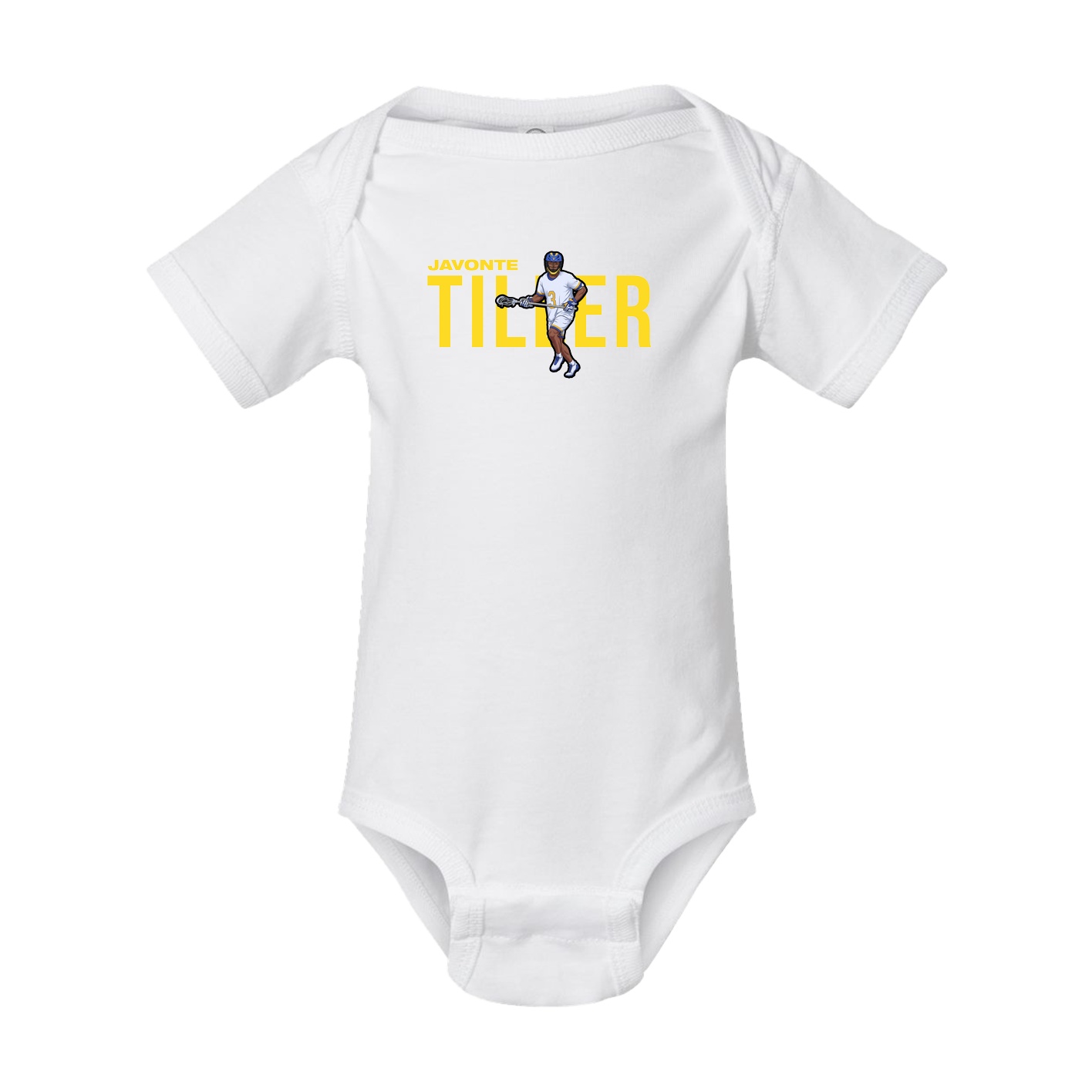 Baby Onesie — Player Name in White
