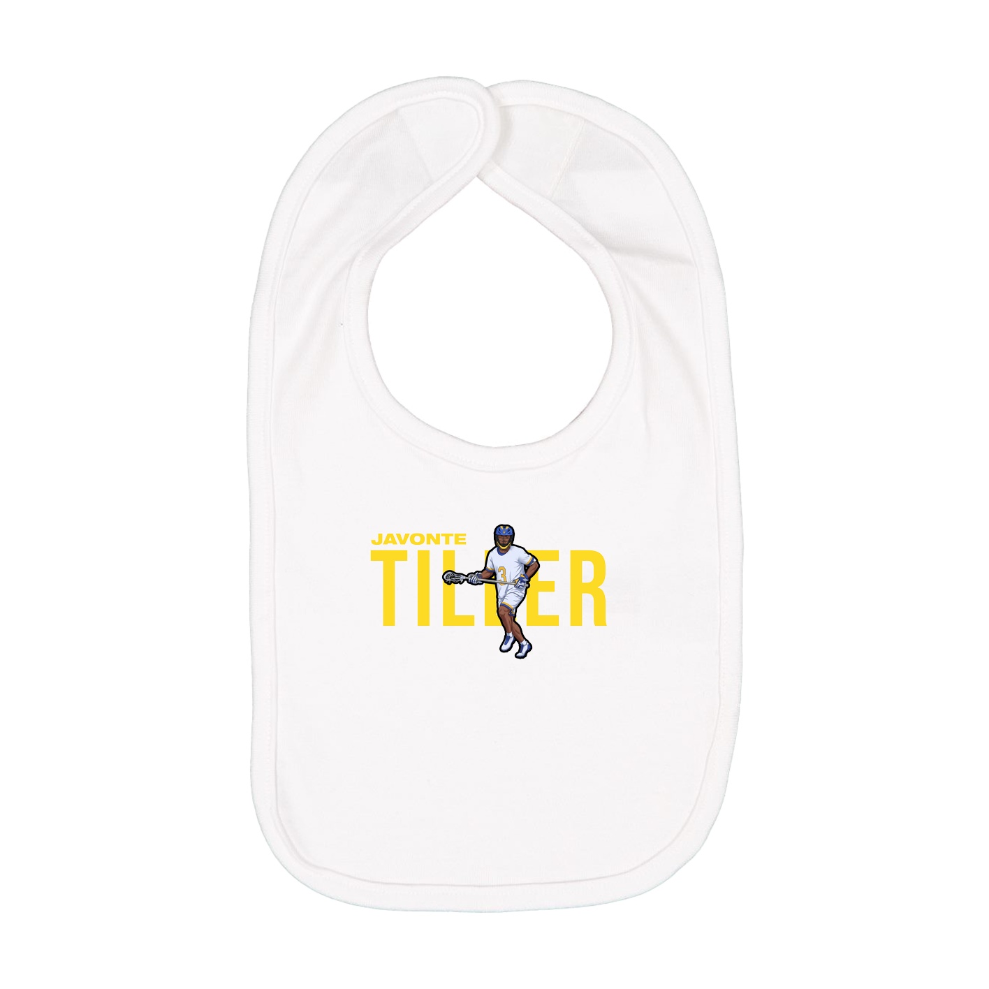 Infant Bib — Player Name in White