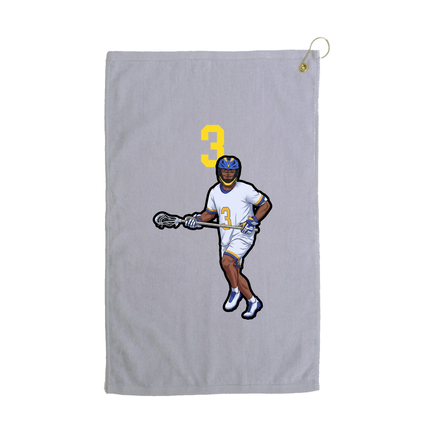 Golf Towel — Number Top in Grey