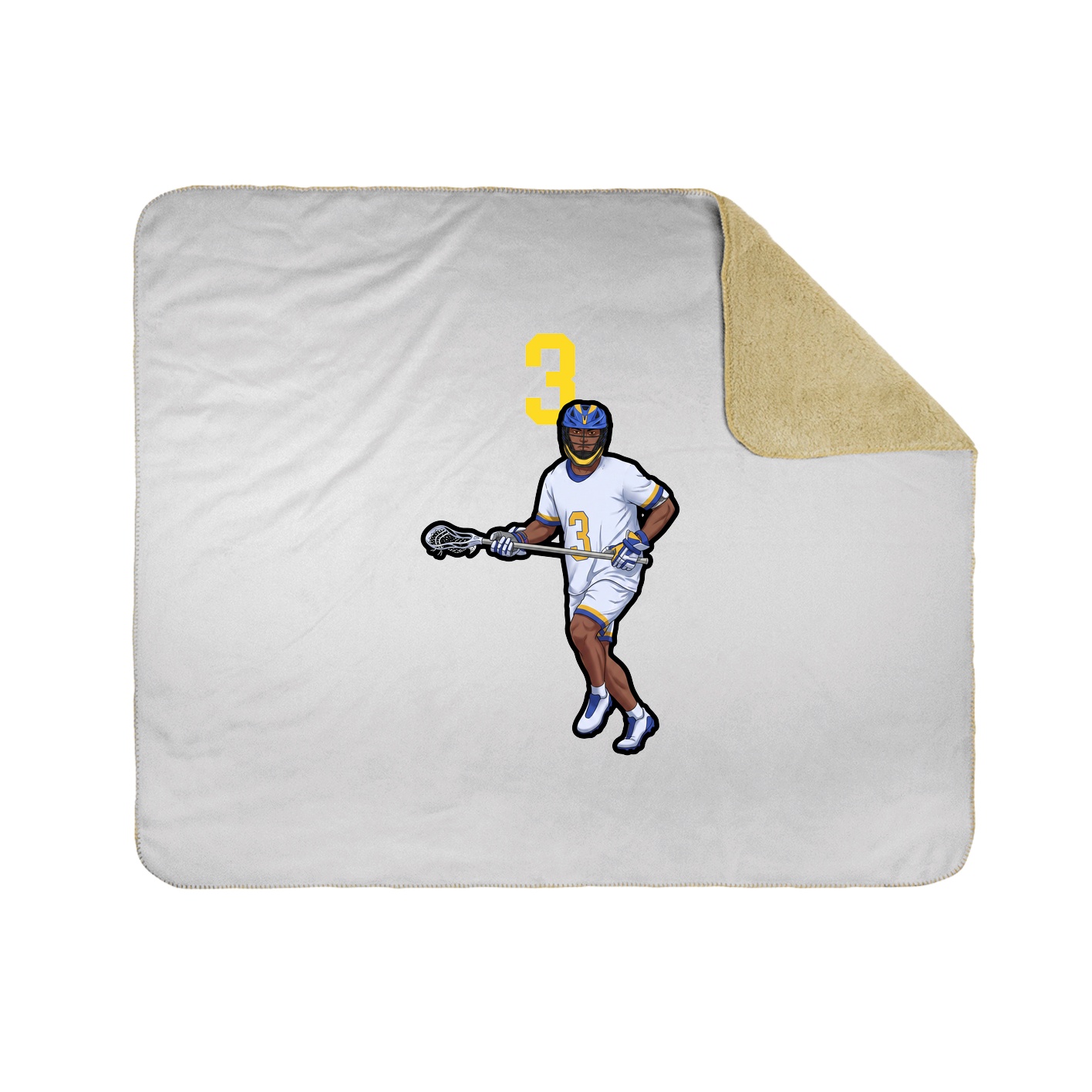 Throw Blanket — Number Top in White