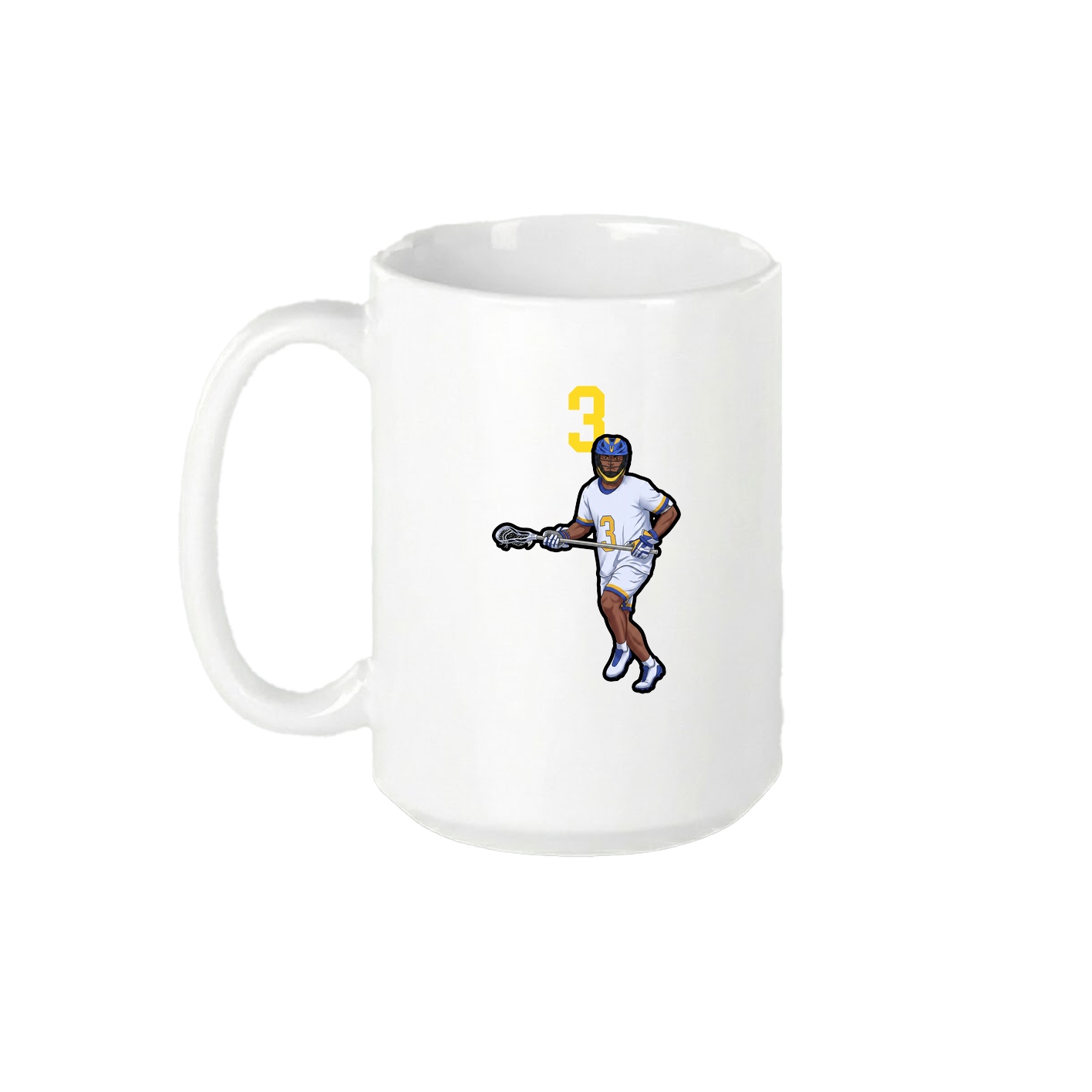 15oz Coffee Mug — Number Top in White