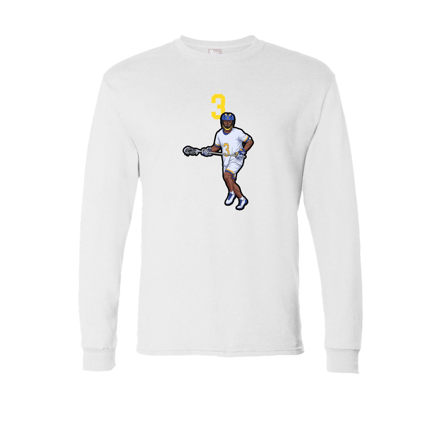 Long Sleeve Tee — Number Top in White