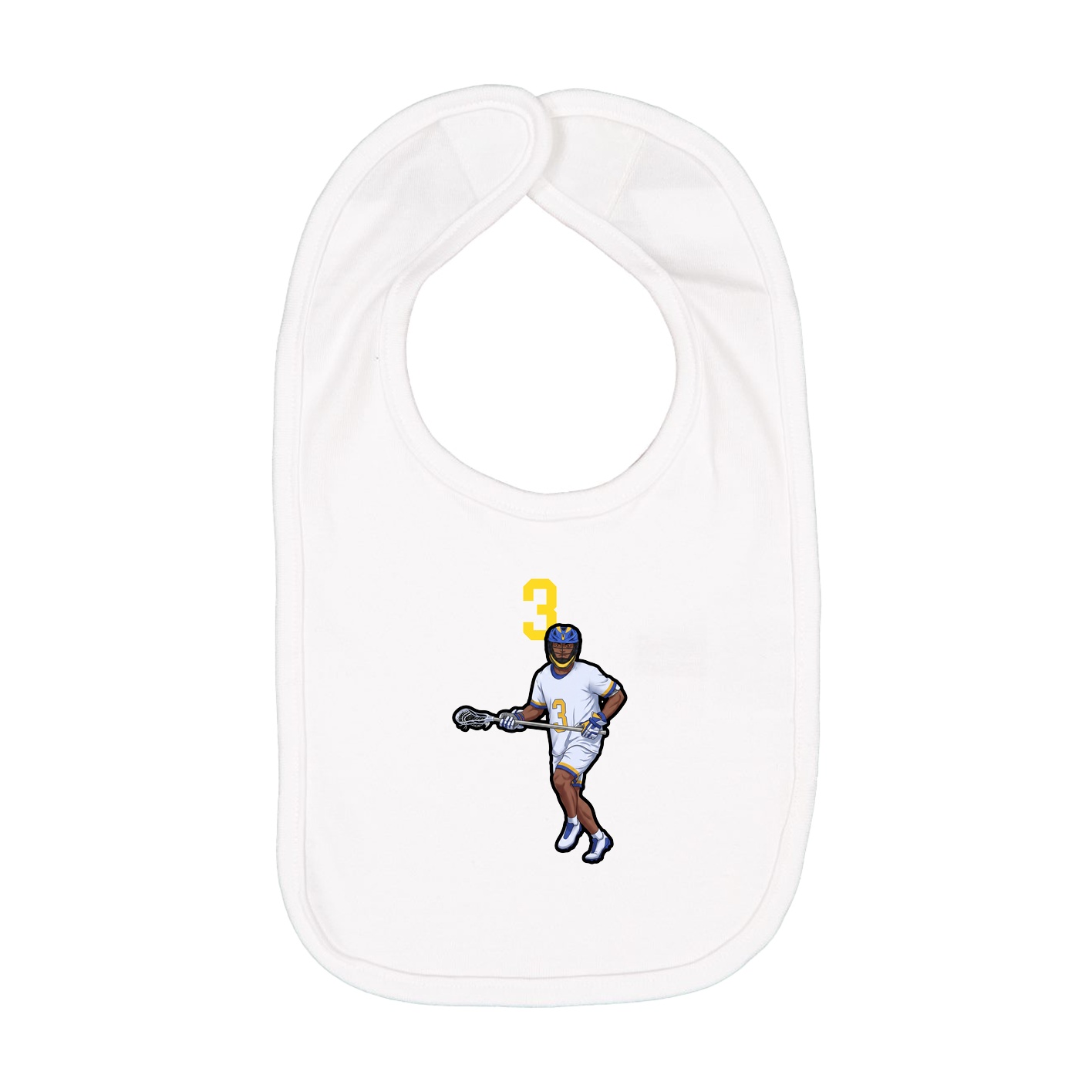 Infant Bib — Number Top in White