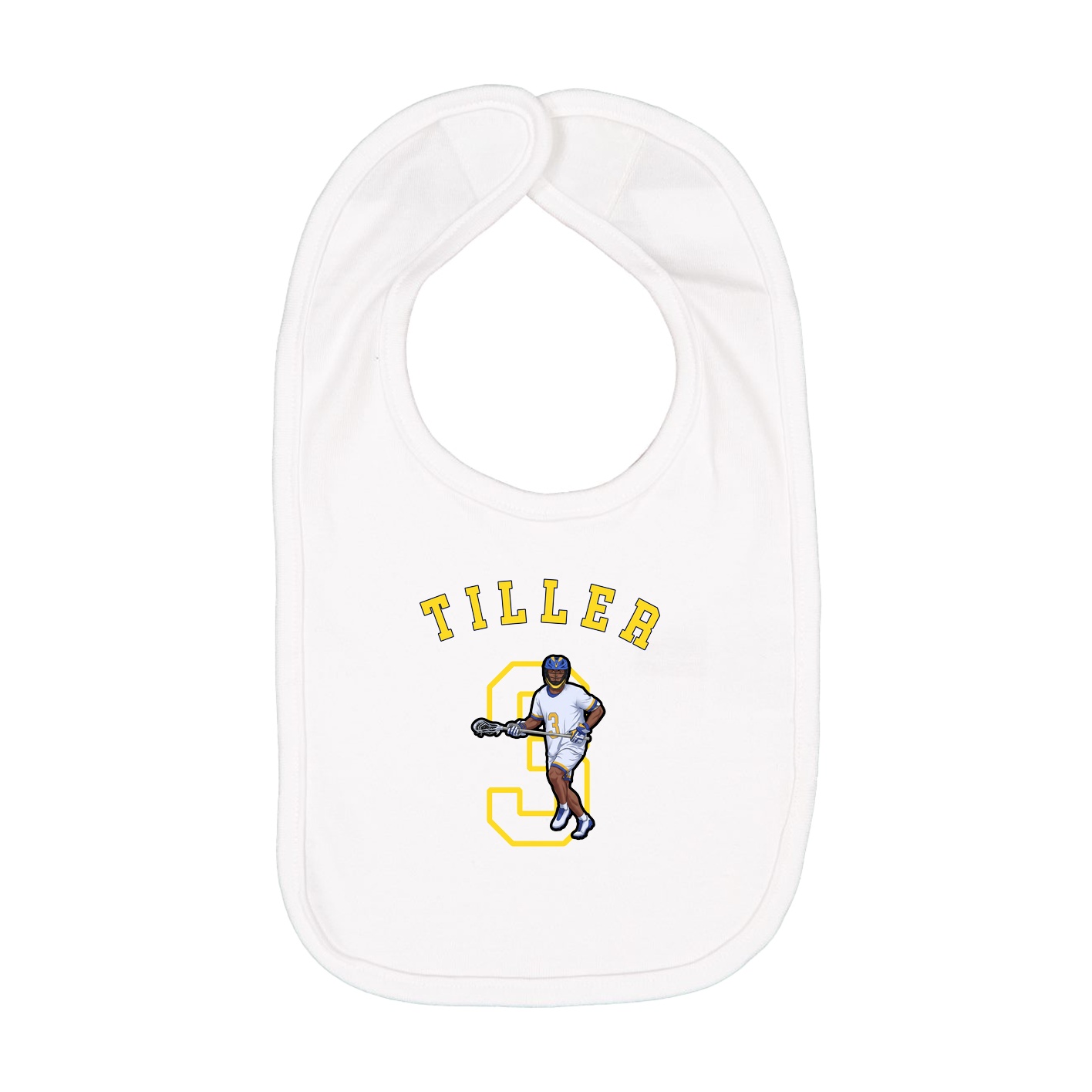 Infant Bib — Shirsey Arch in White