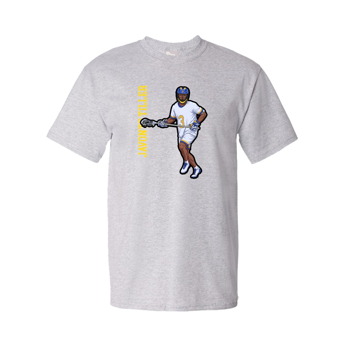 Tee — Name Vertical in Grey