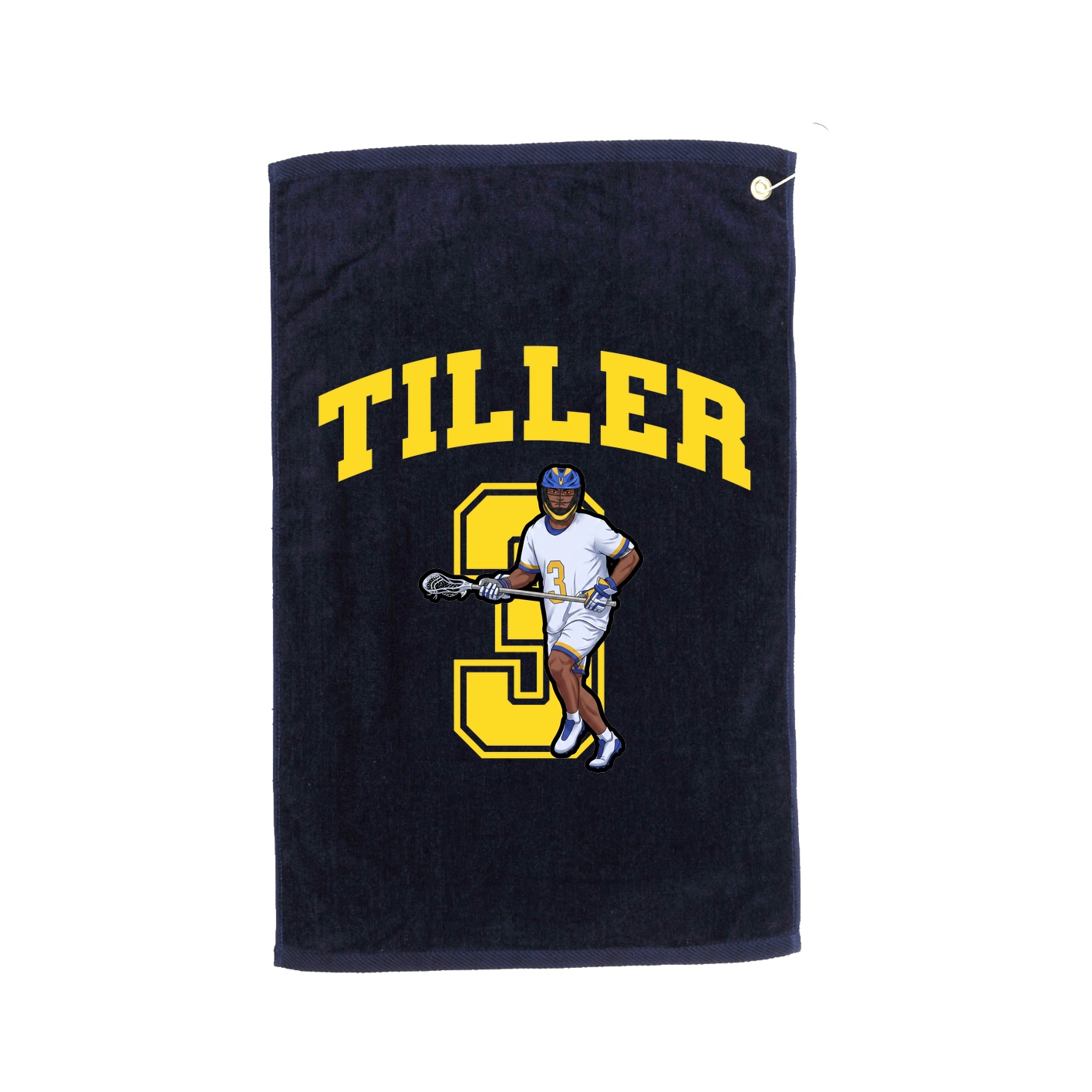 Golf Towel — Number in Navy