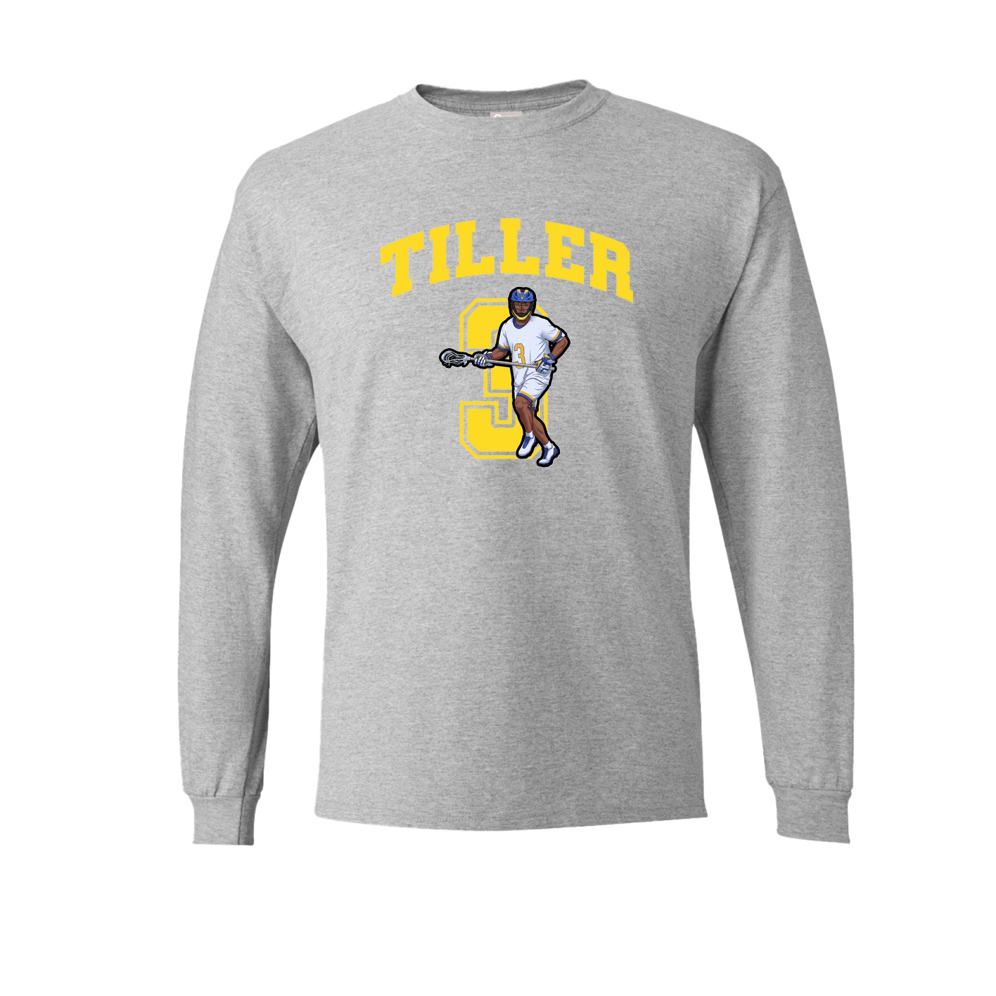 Long Sleeve Tee — Number in Grey