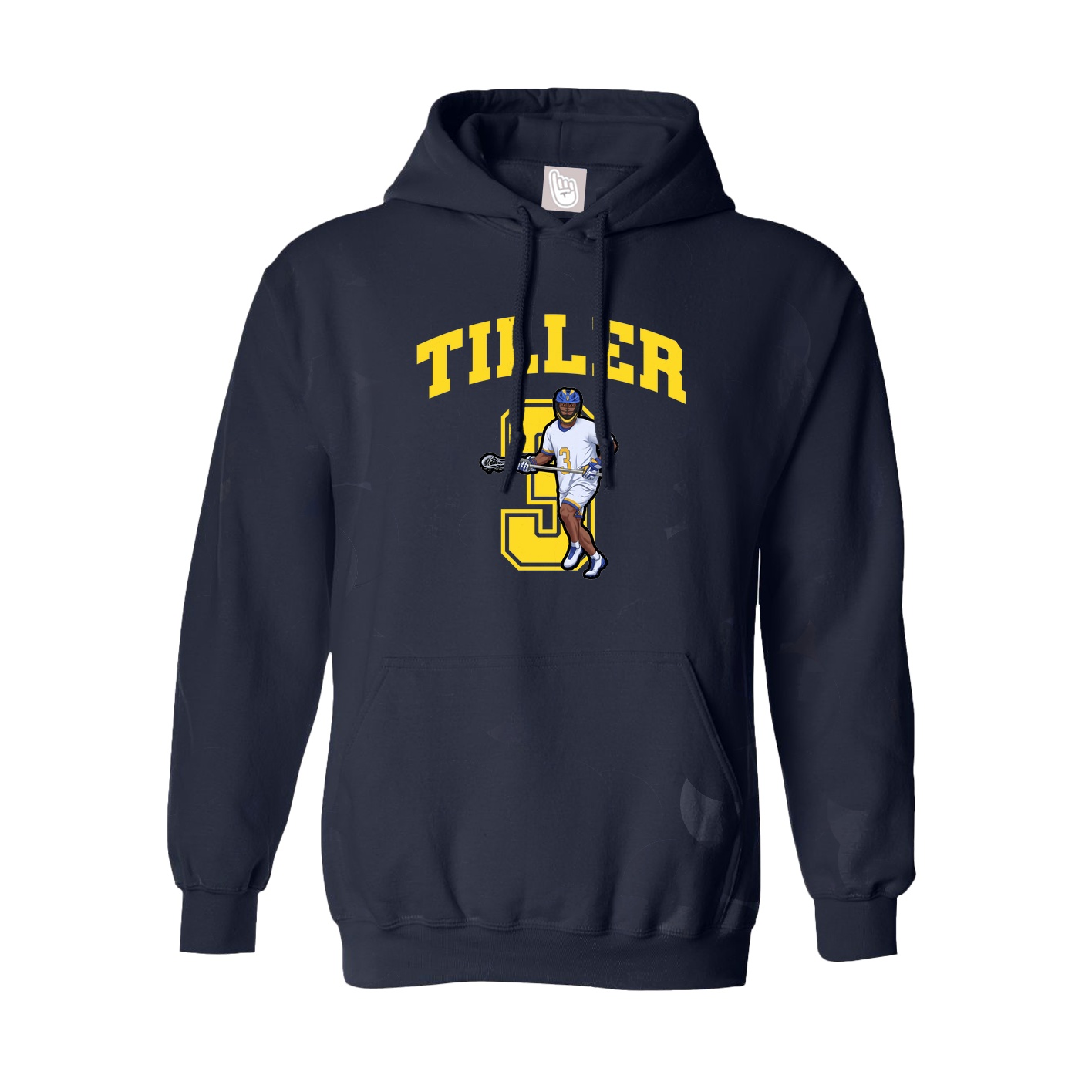 Youth Hoodie — Number in Navy
