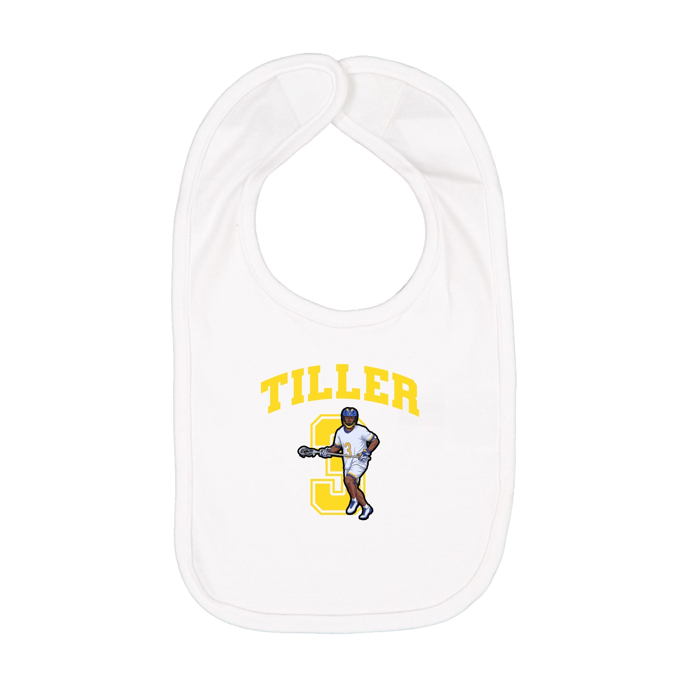 Infant Bib — Number in White