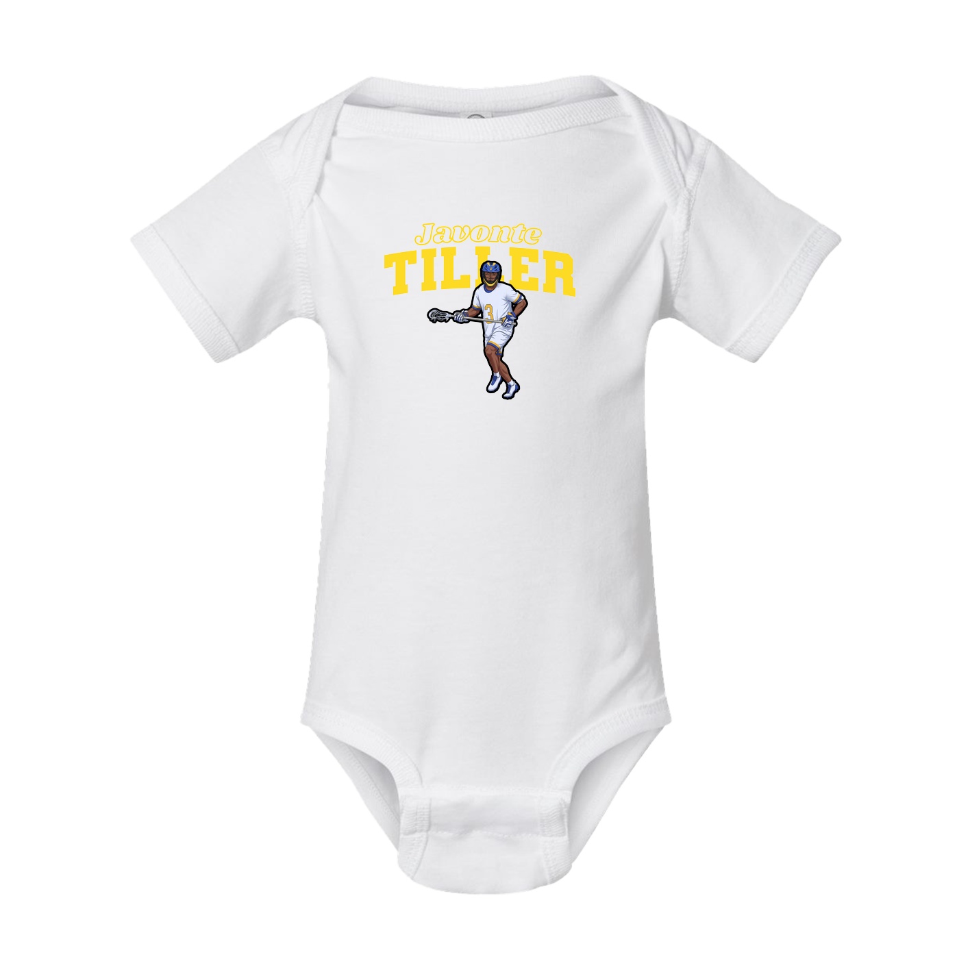 Baby Onesie — Name Arch in White