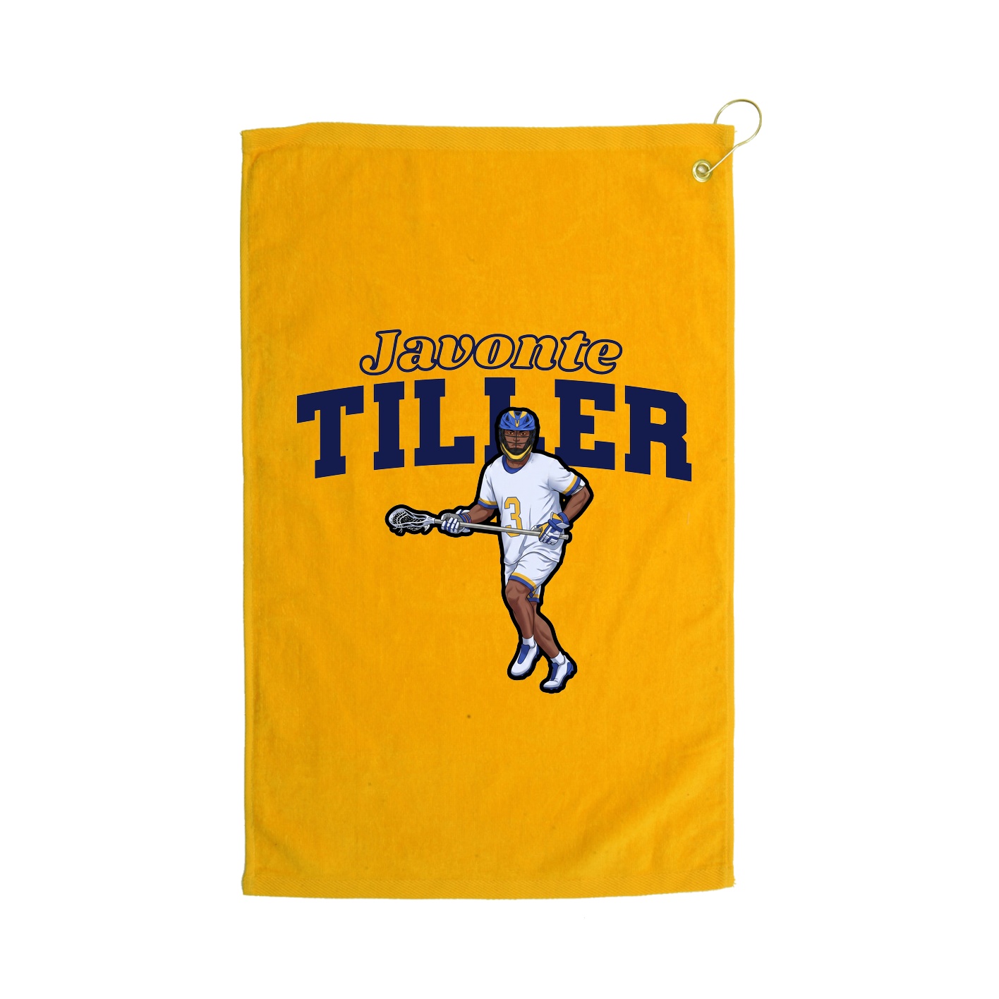 Golf Towel — Name Arch in Gold