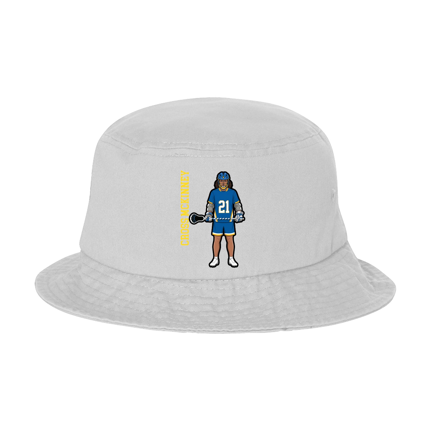 Bucket Cap — Name Vertical in White