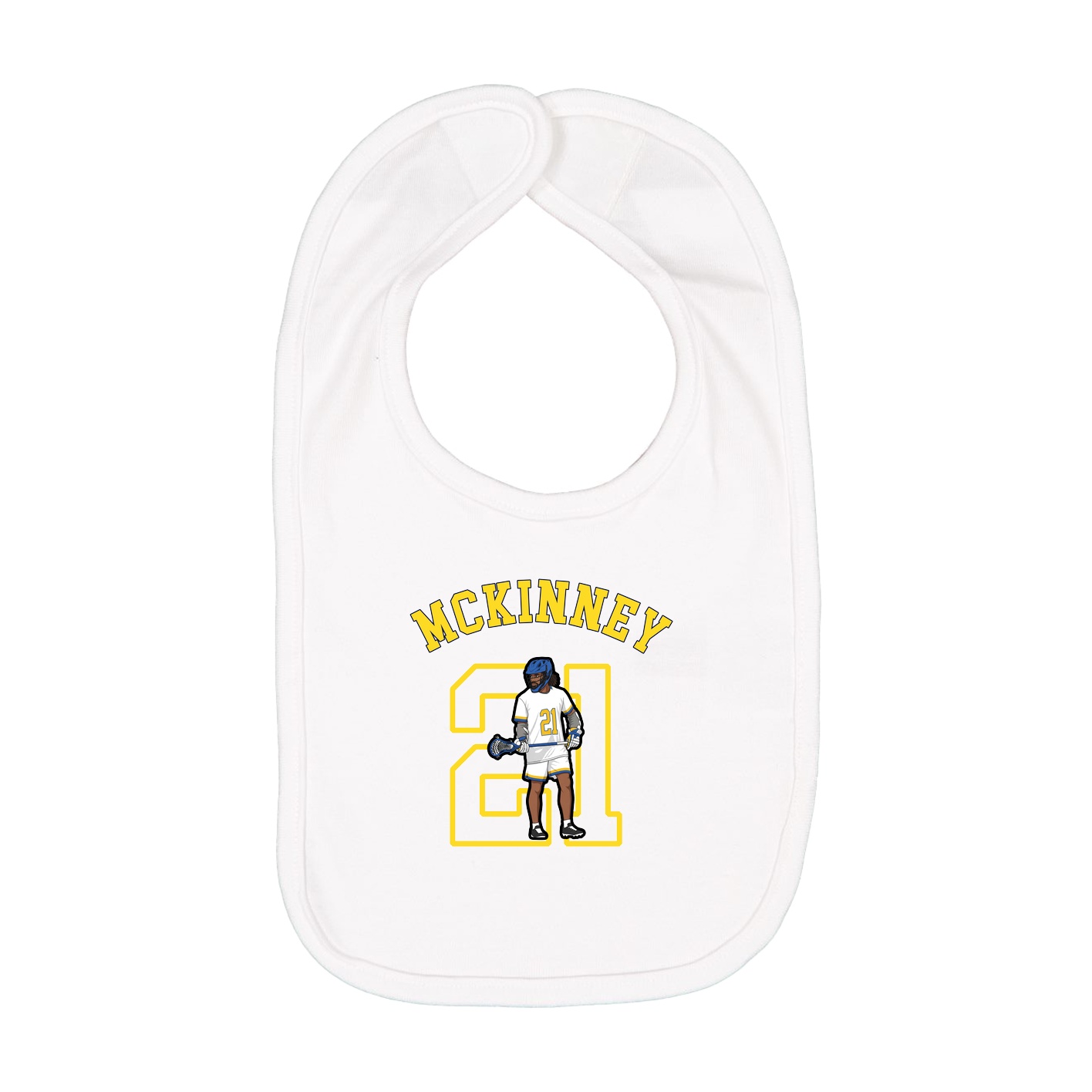 Infant Bib — Shirsey Arch in White