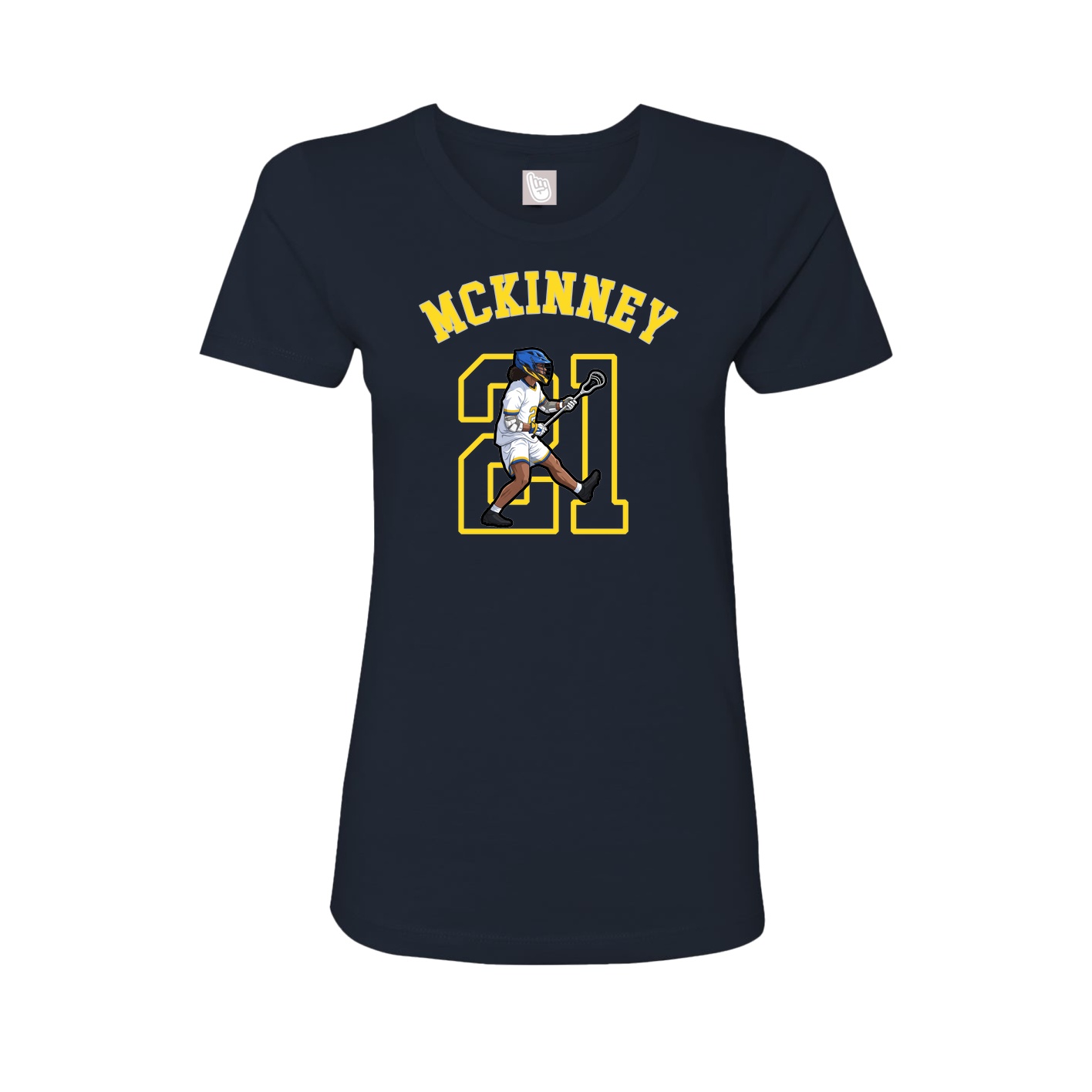 Fitted Women's Tee — Shirsey Arch in Navy