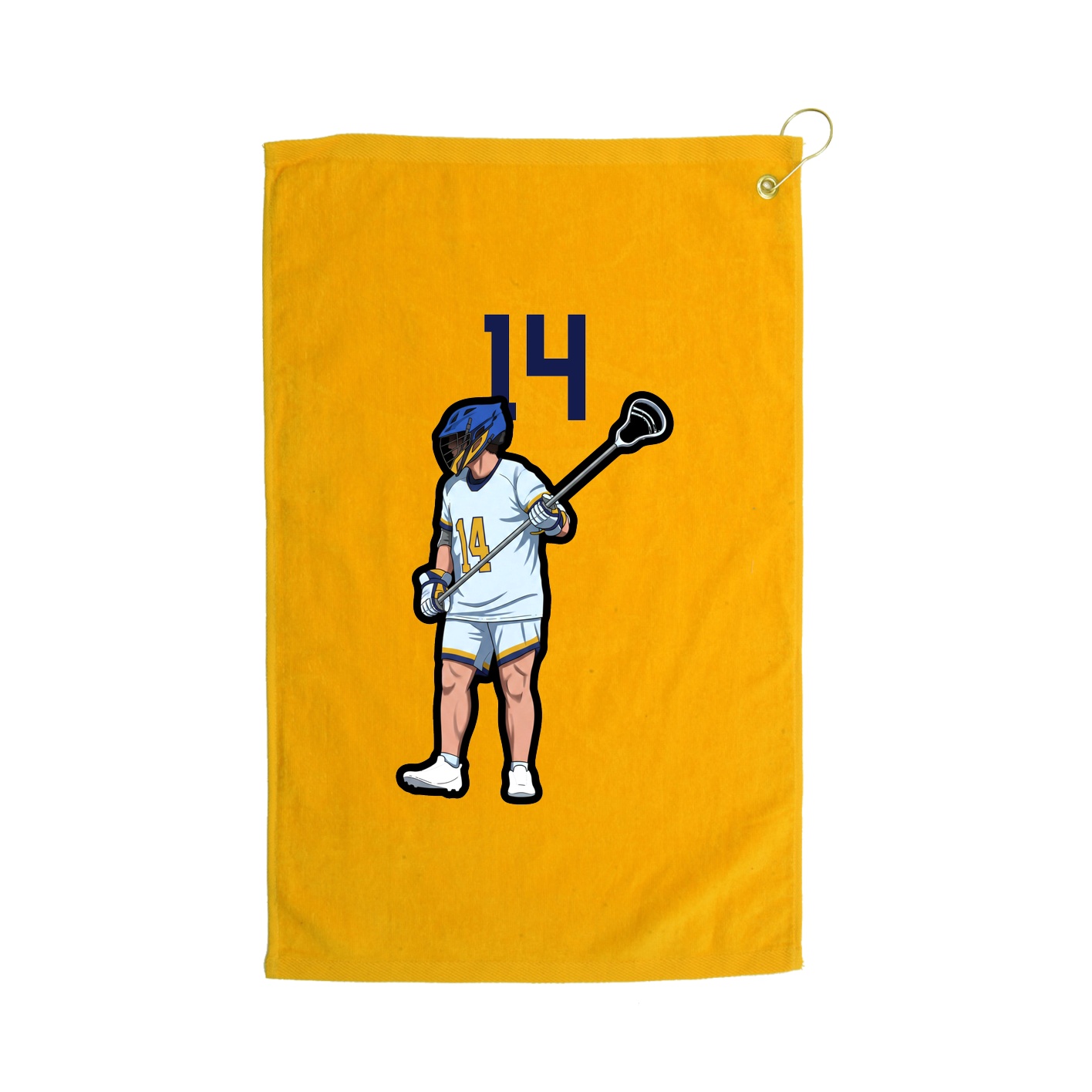 Golf Towel — Number Top in Gold
