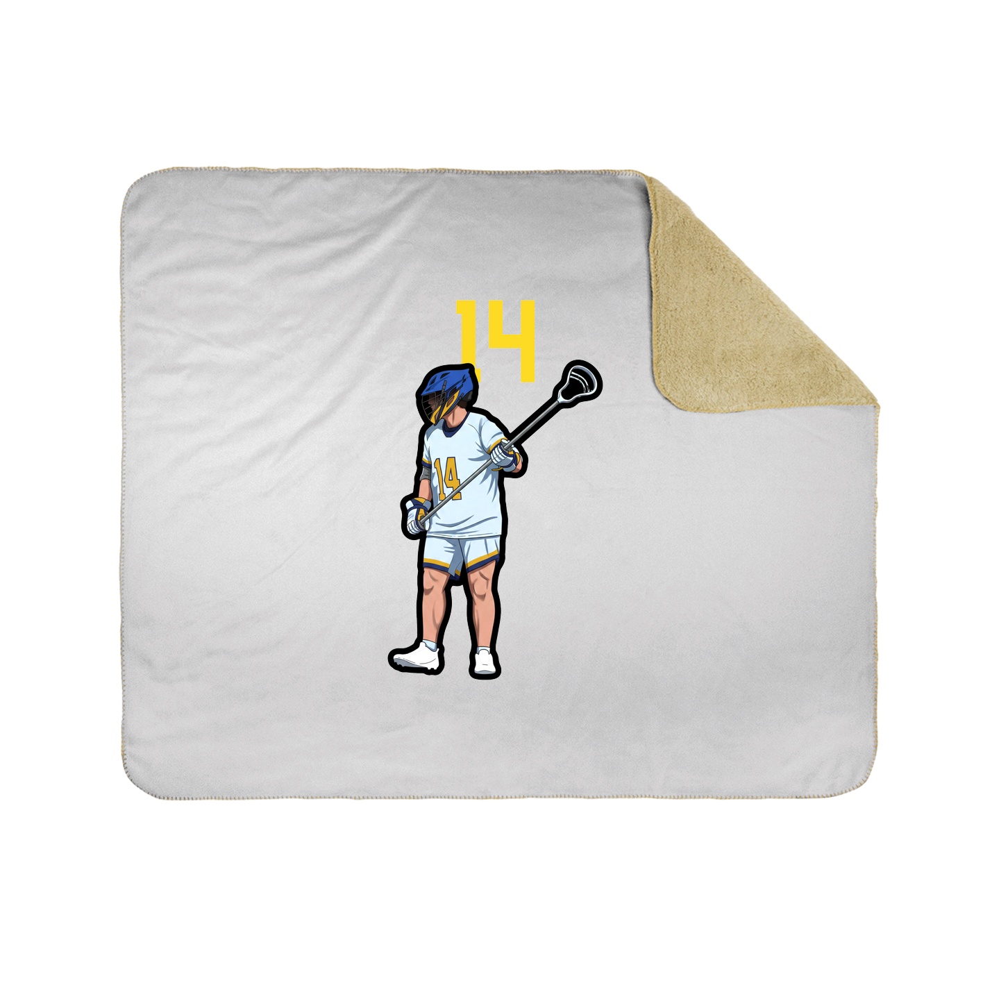Throw Blanket — Number Top in White